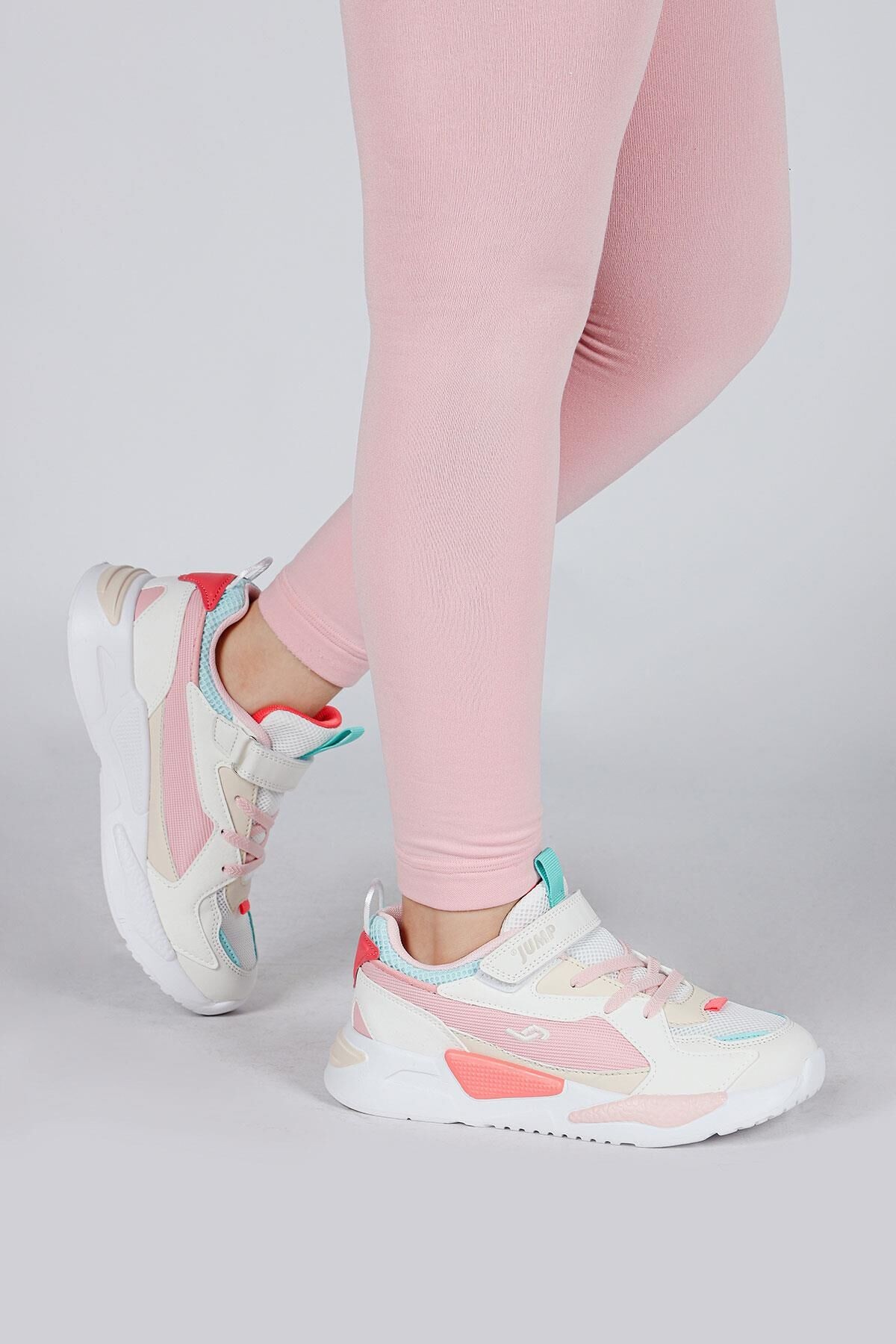 30058 Patik Spor Ayakkabı Bej-Pembe