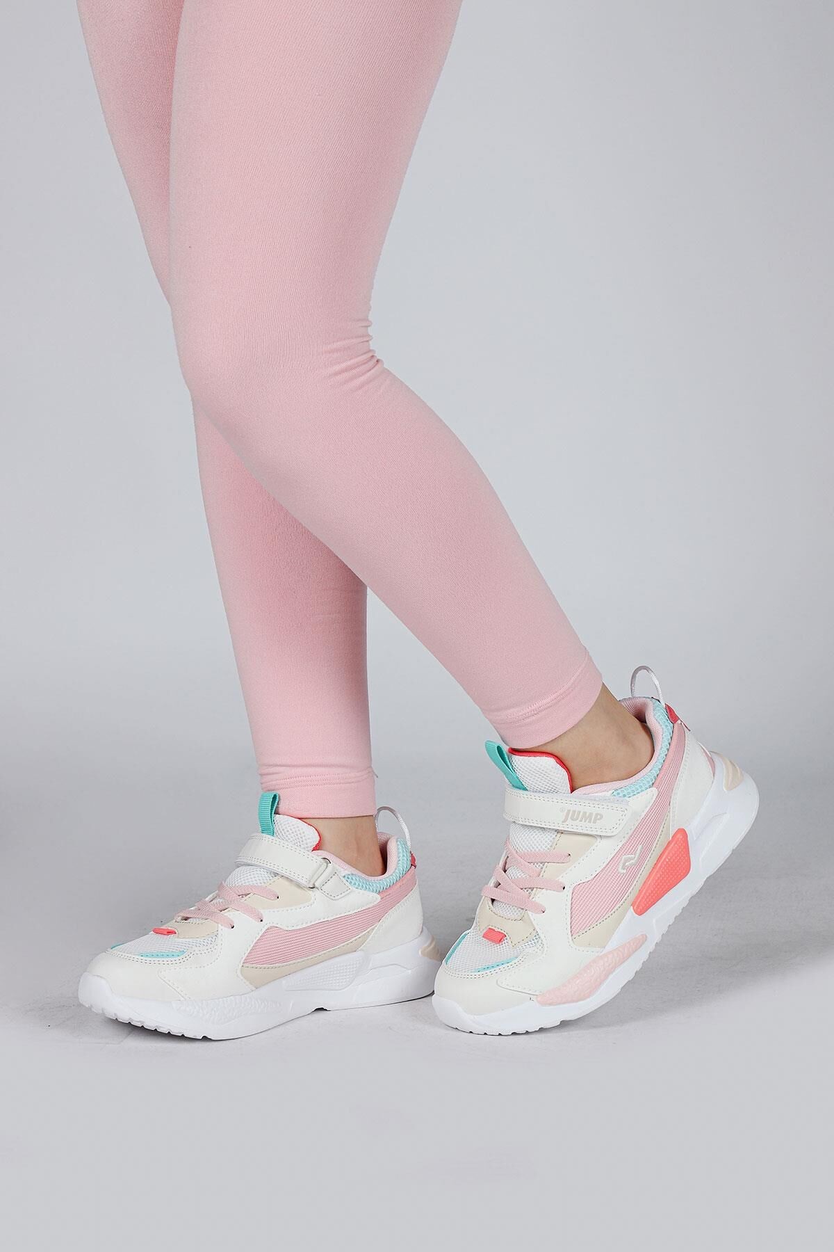 30058 Patik Spor Ayakkabı Bej-Pembe