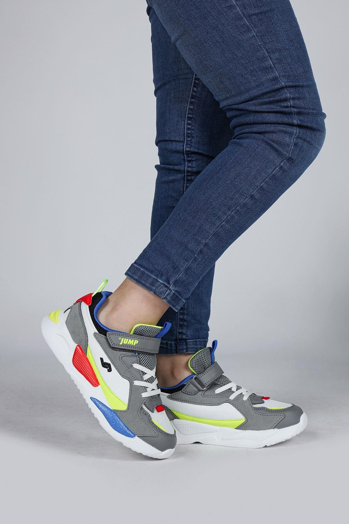 30058 Filet Spor Ayakkabı Gri-Beyaz