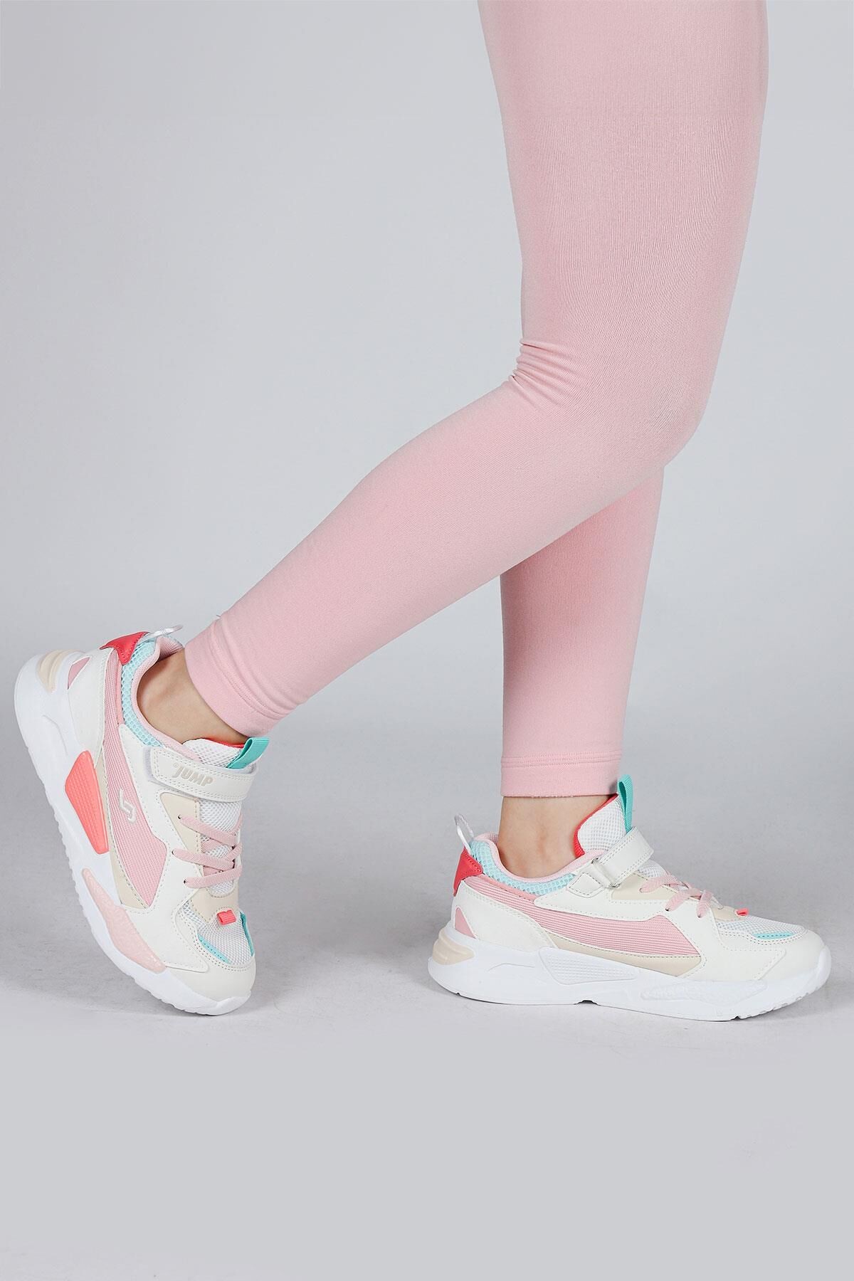 30058 Patik Spor Ayakkabı Bej-Pembe