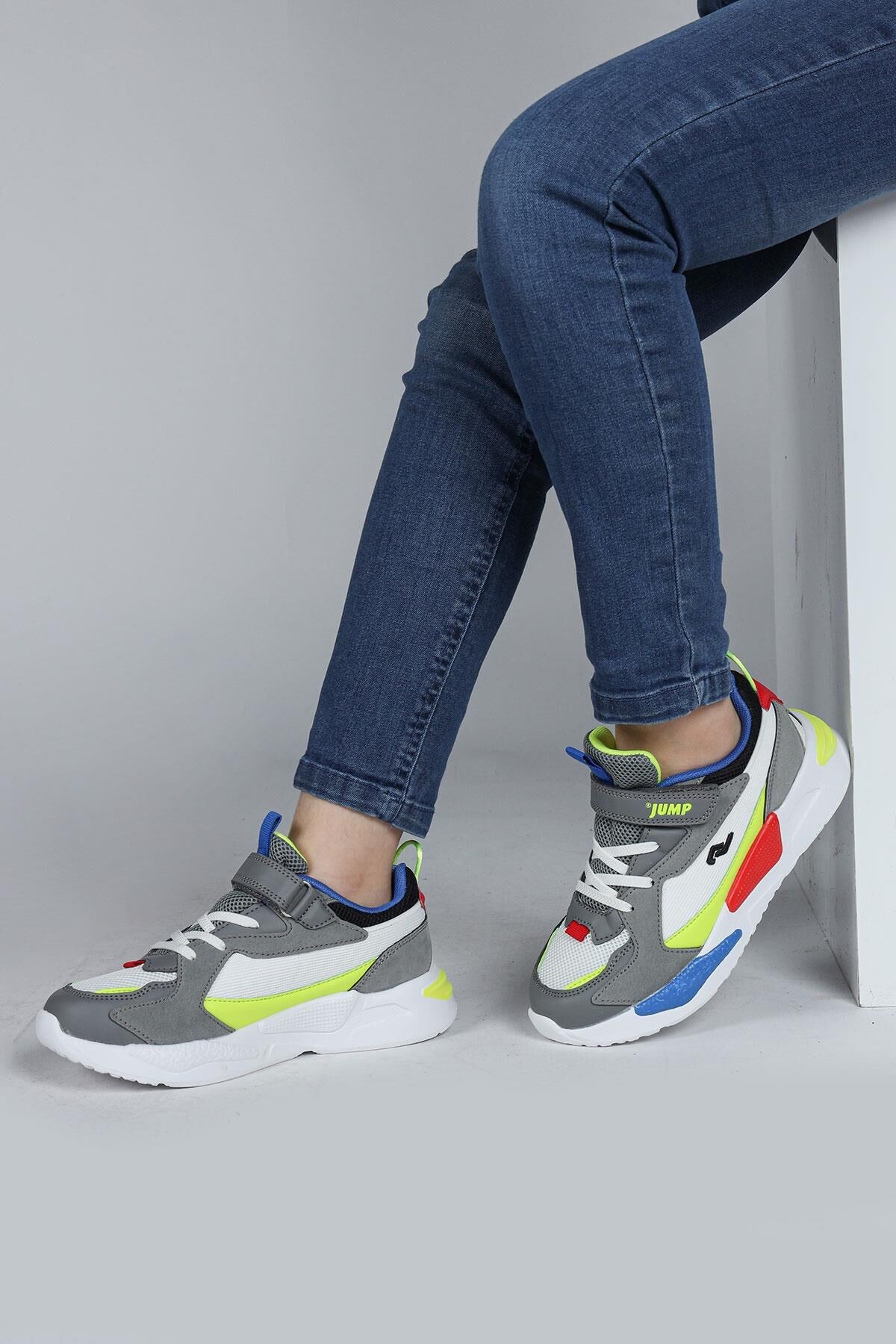 30058 Filet Spor Ayakkabı Gri-Beyaz