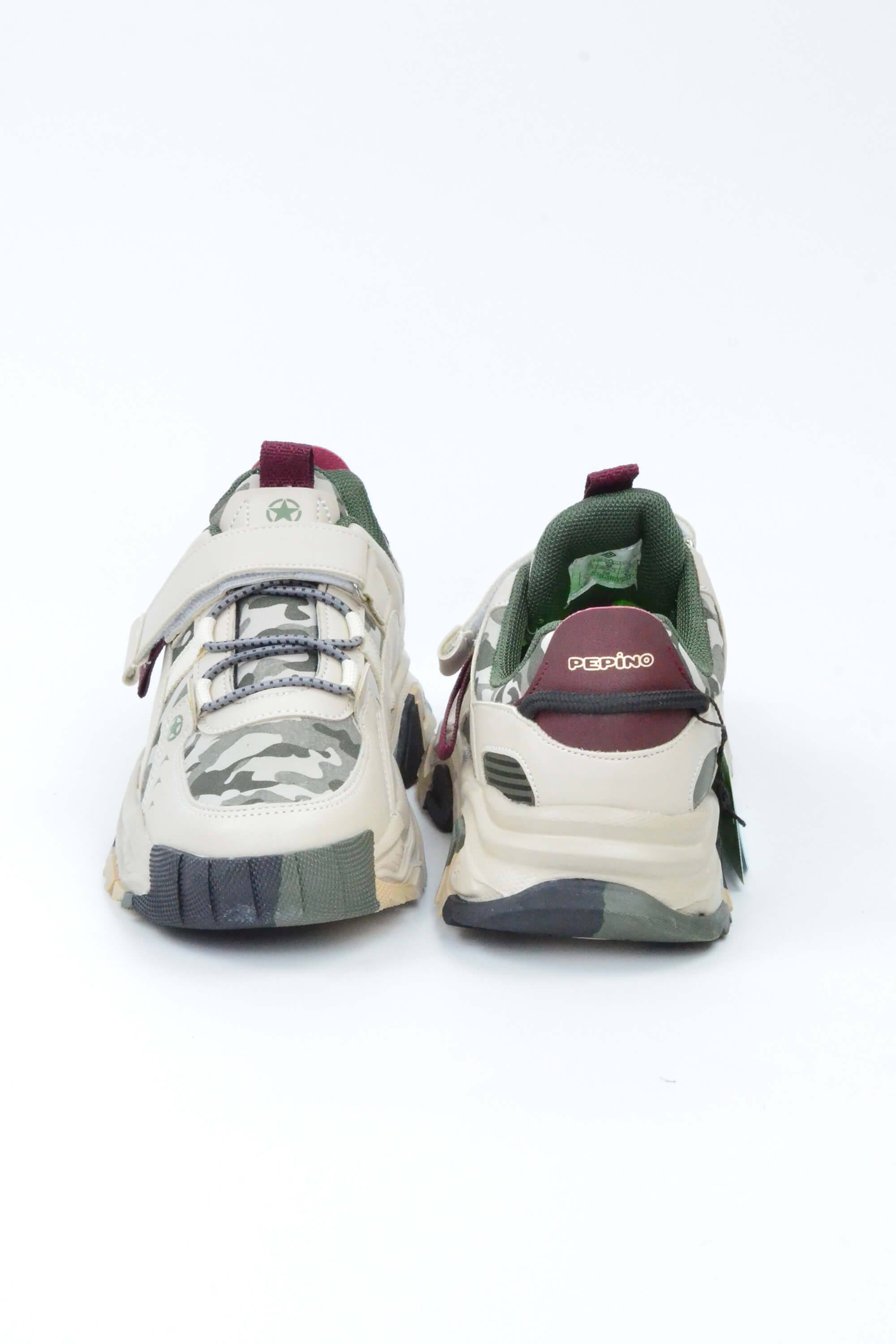 Pepino Kamuflaj Desen Lastikli Cırtlı Filet Outdoor Çocuk Spor Ayakkabı