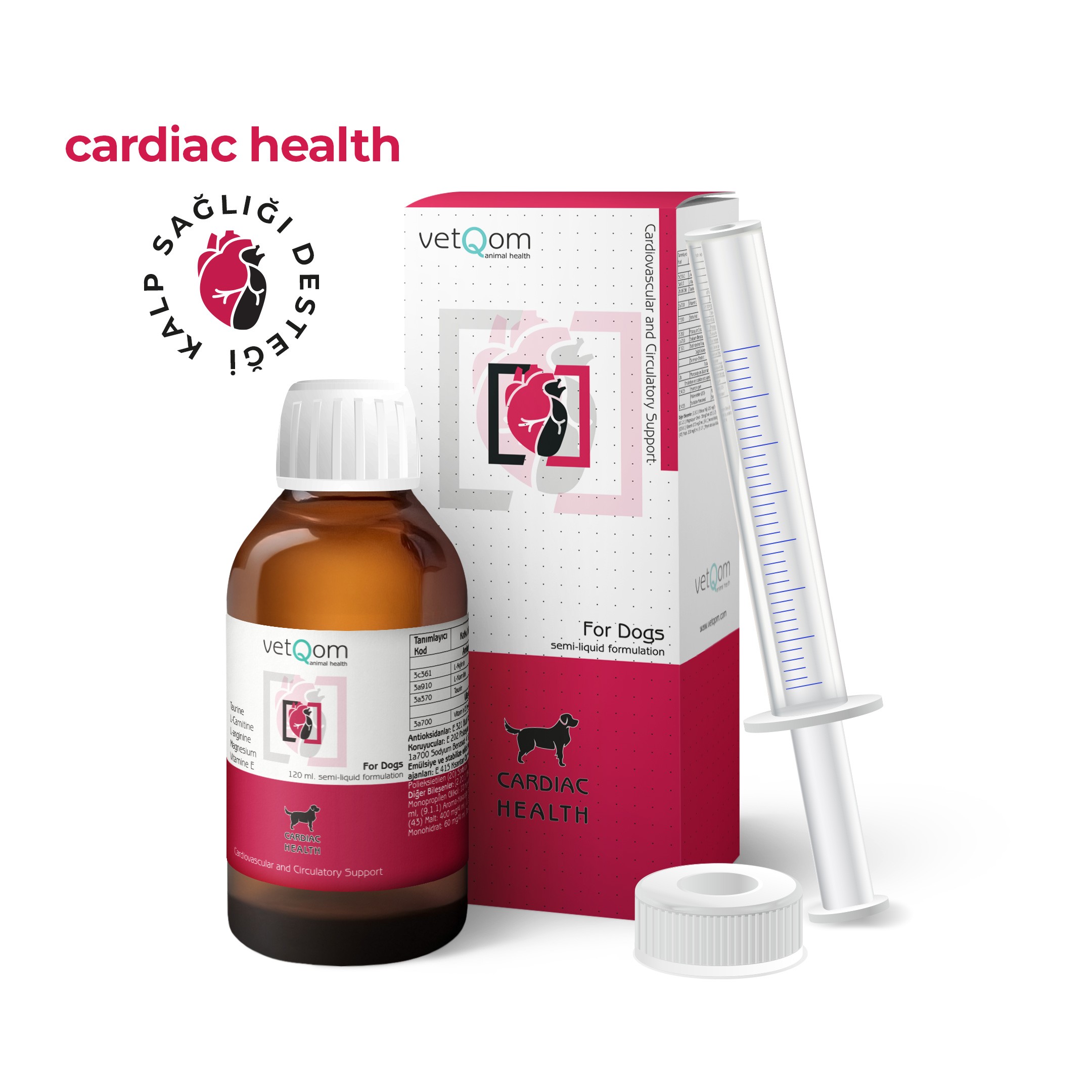 Dog Cardiac Health – Heart Health – Weight Control – 120 ml.