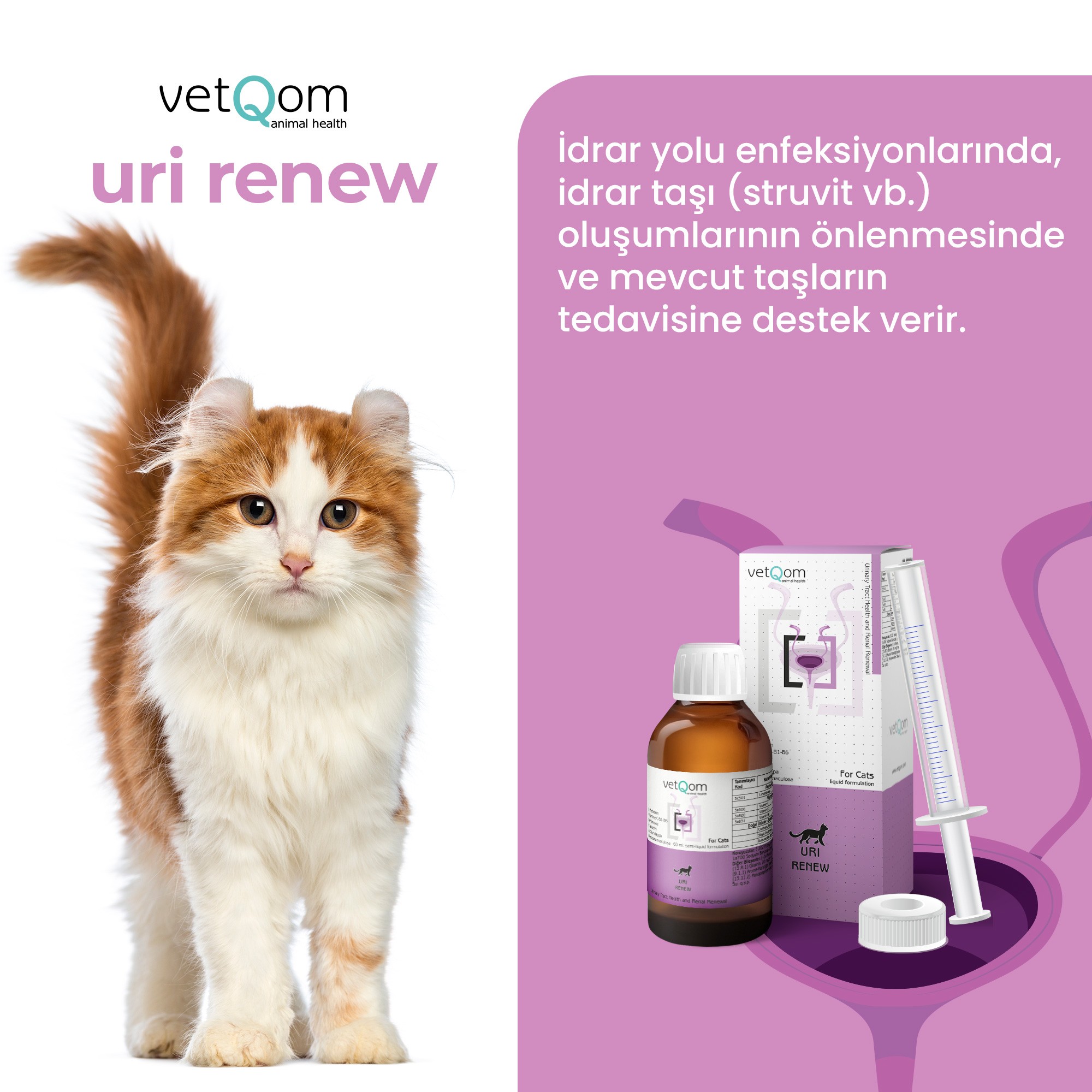 Kedi Uri Renew – Üriner Sistem Sağlığı – 60 ml.