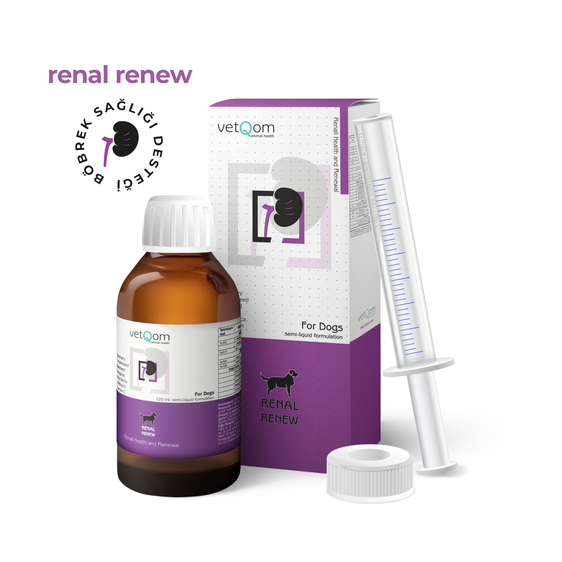 Köpek Renal Renew – Böbrek Sağlığı – 120 ml.