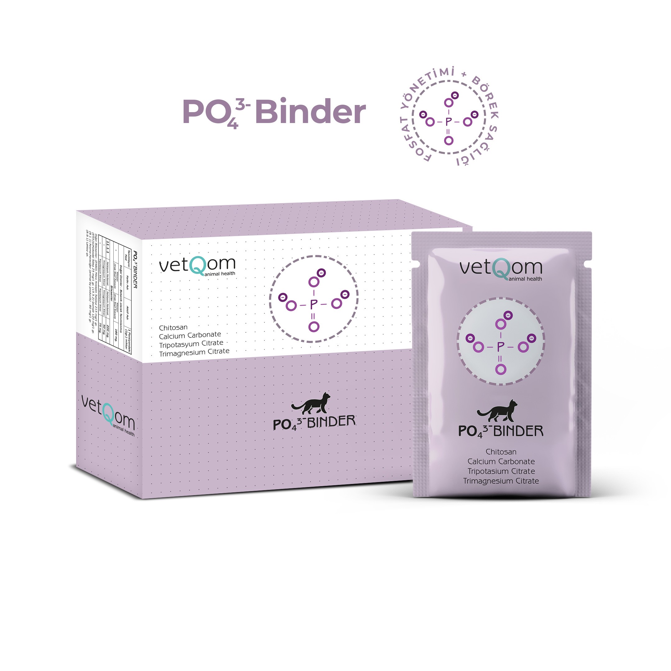 Kedi PO Binder – Fosfat Yönetimi – Böbrek Sağlığı – 30 saşe