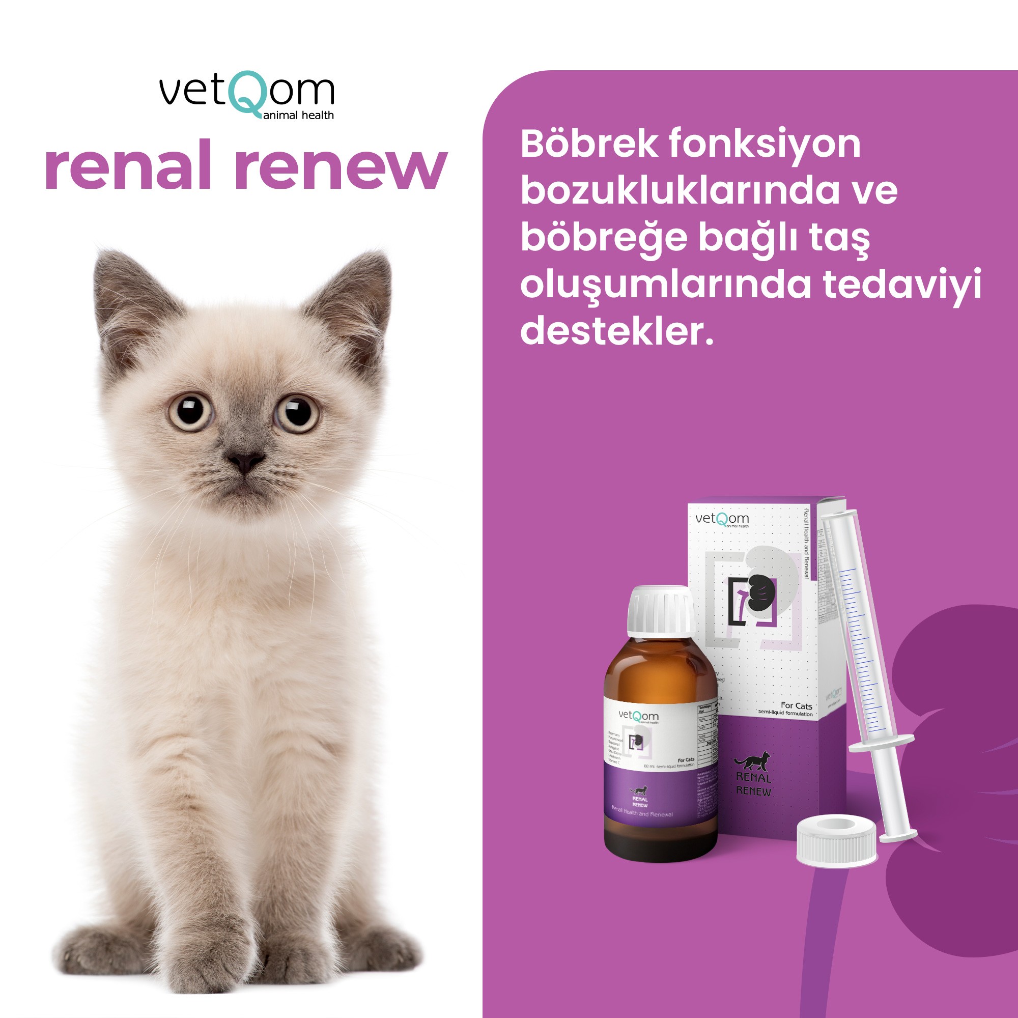 Kedi Renal Renew – Böbrek Sağlığı – 60 ml.