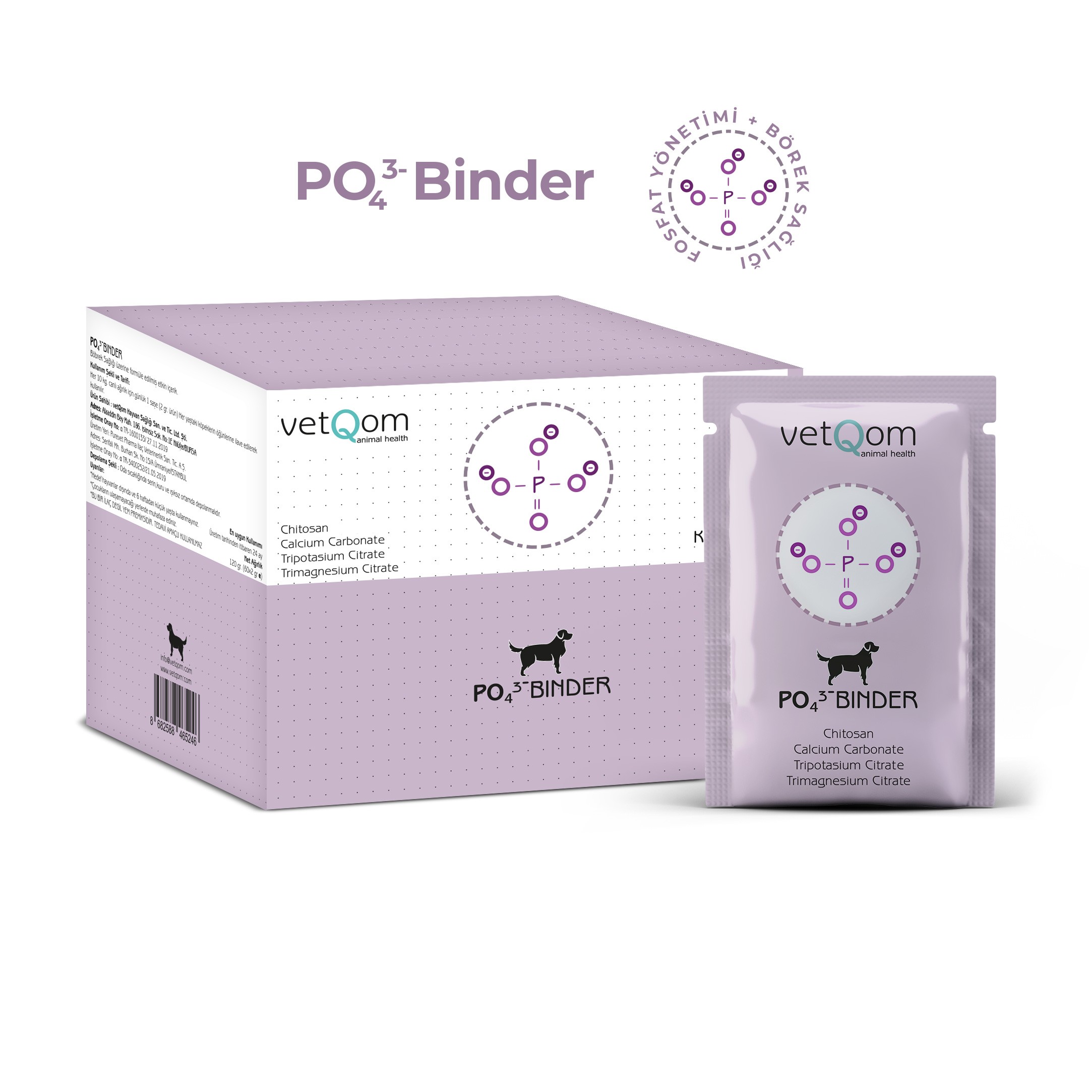 Dog Po Binder – Phosphate Management – ​​Kidney Health – 60 sachets