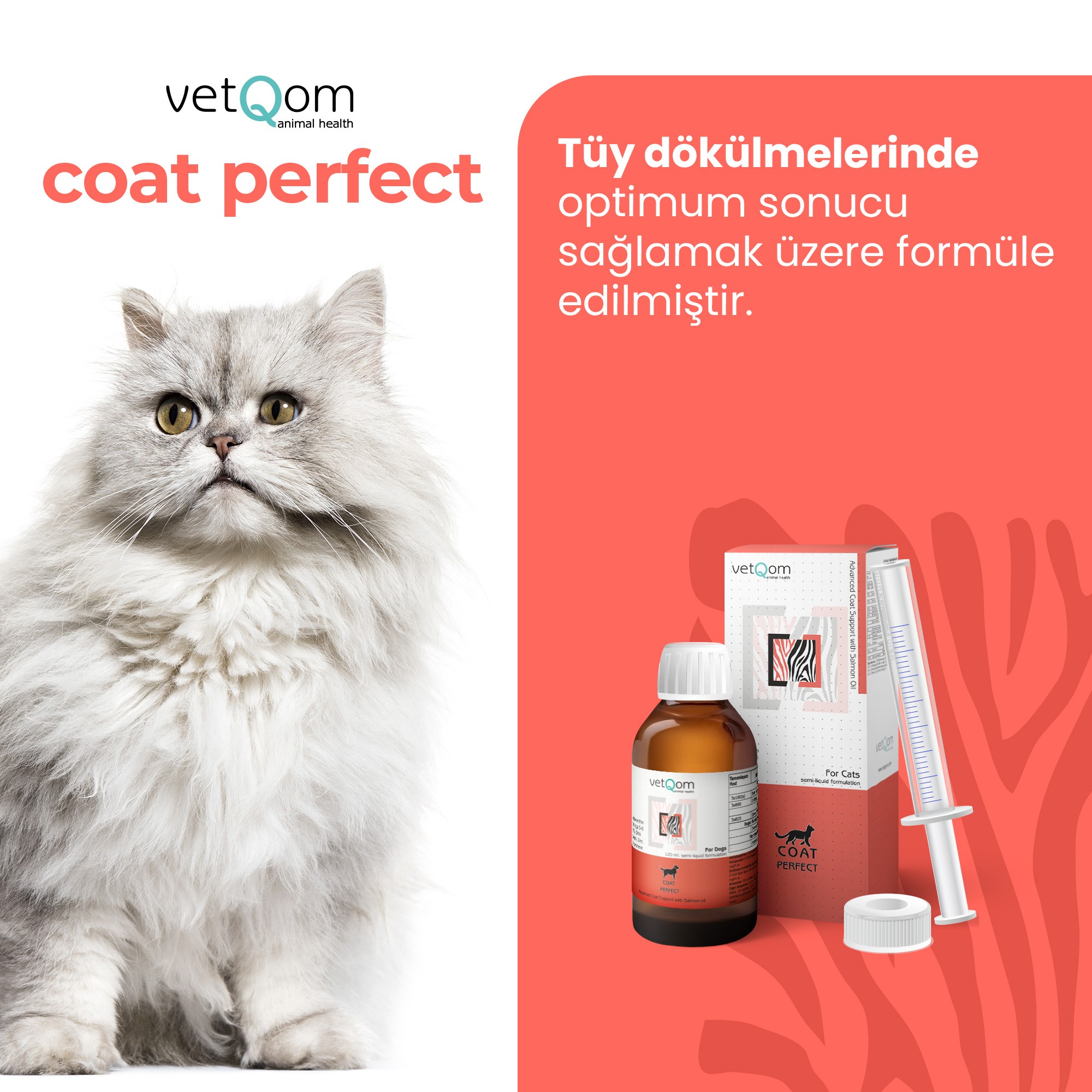 Kedi Coat Perfect – Deri ve Tüy Sağlığı – 60 ml.