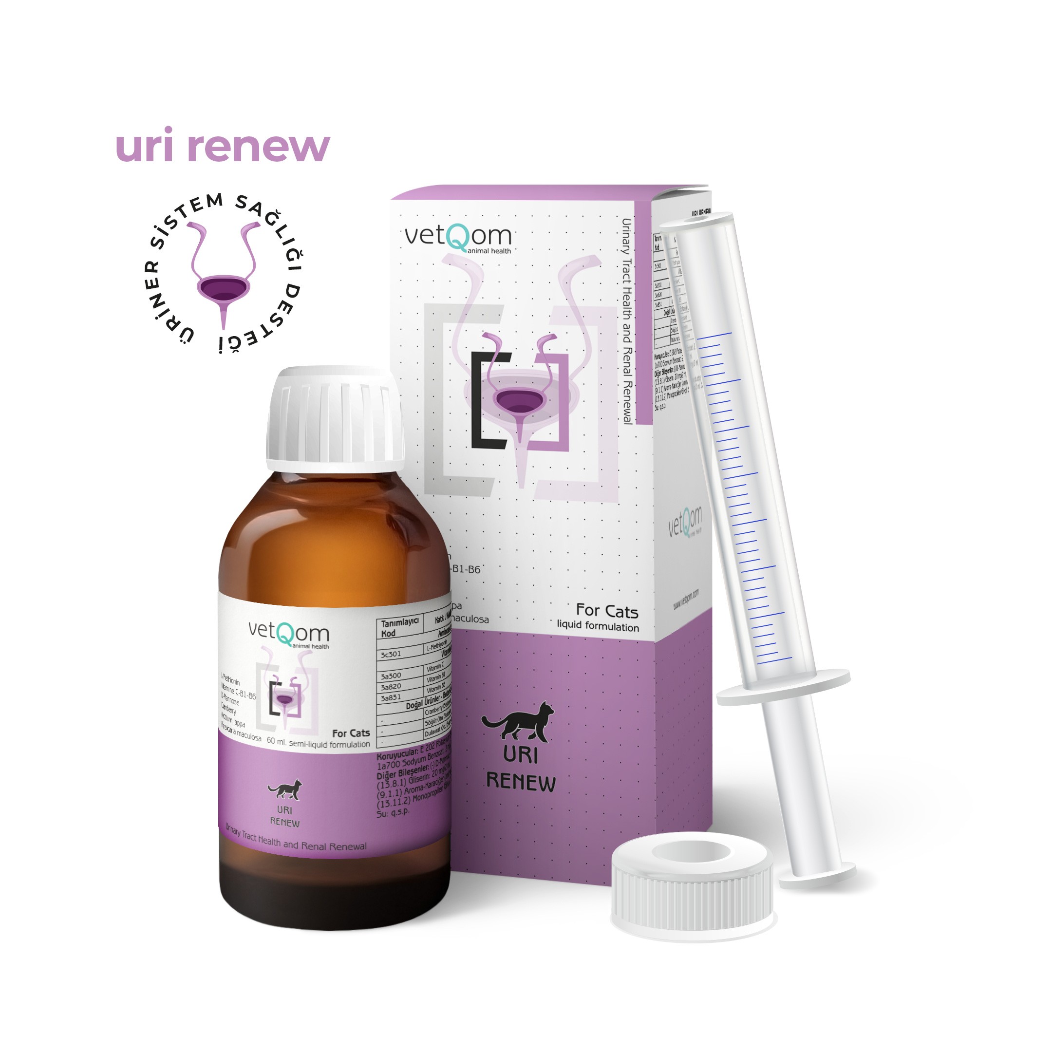 Kedi Uri Renew – Üriner Sistem Sağlığı – 60 ml.