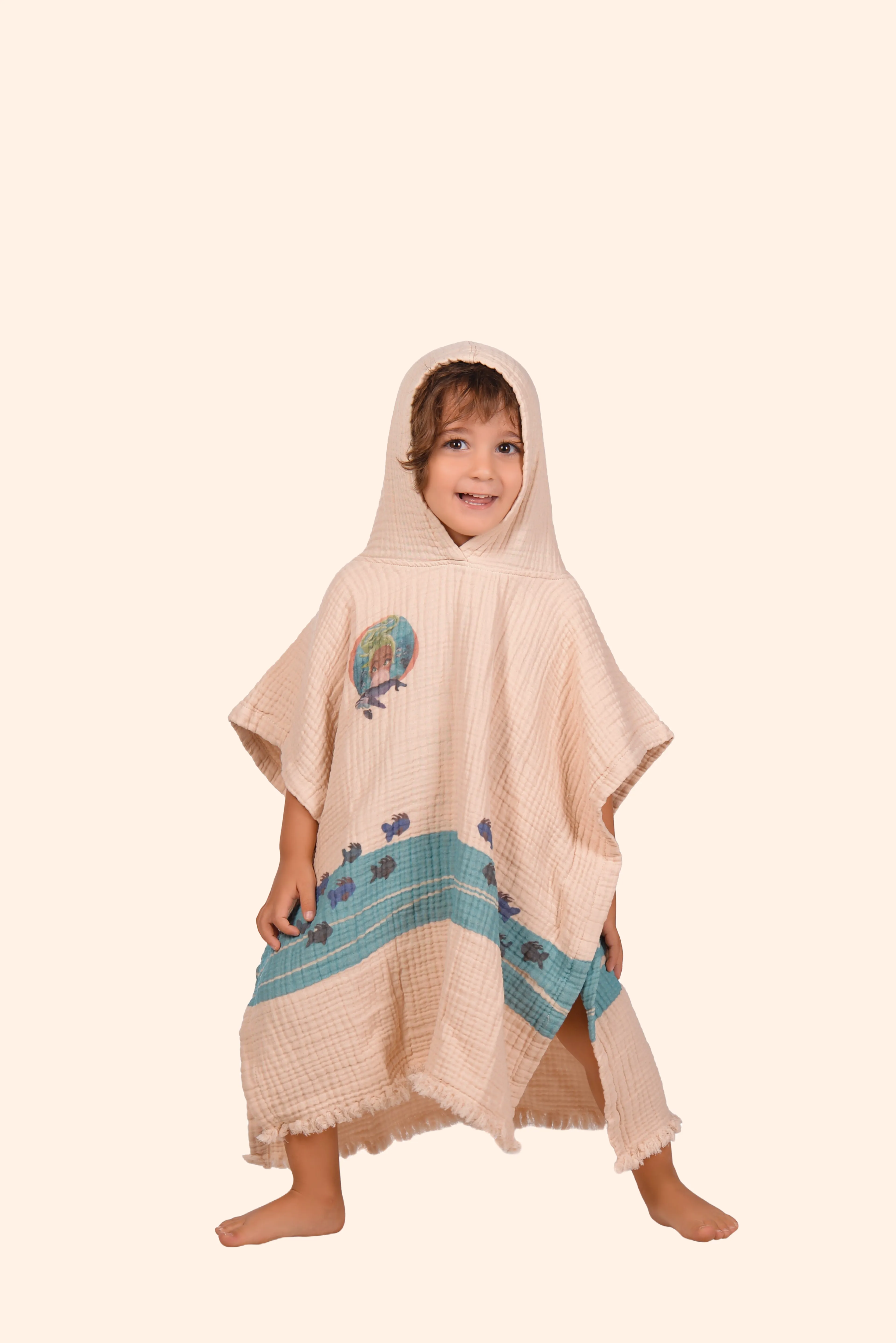 Yetişkin - Çocuk Takım Müslin Panço: Bubble Model