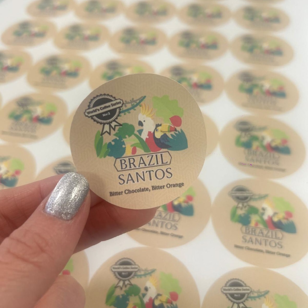 Yuvarlak Kuşe Etiket