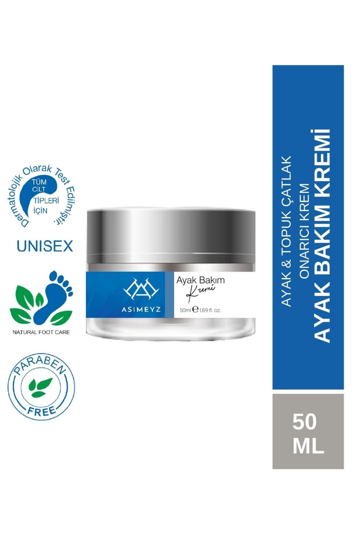 ASİMEYZ YUMUŞATICI AYAK BAKIM KREMİ - TOPUK ÇATLAKLARINA ÜSTÜN BAKIM 50 ML