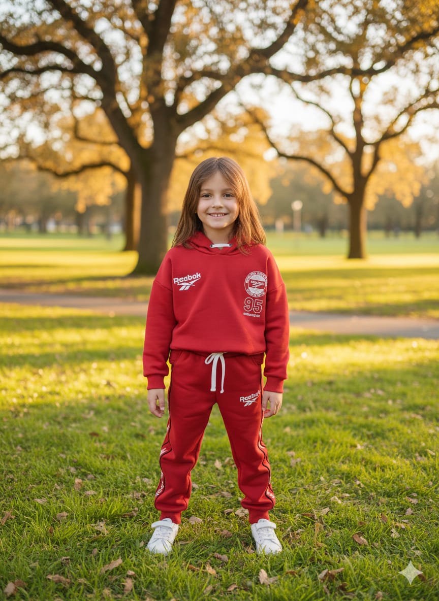 REEBOK KAPÜŞONLU BASKILI ŞERİTLİ UNISEX TAKIM