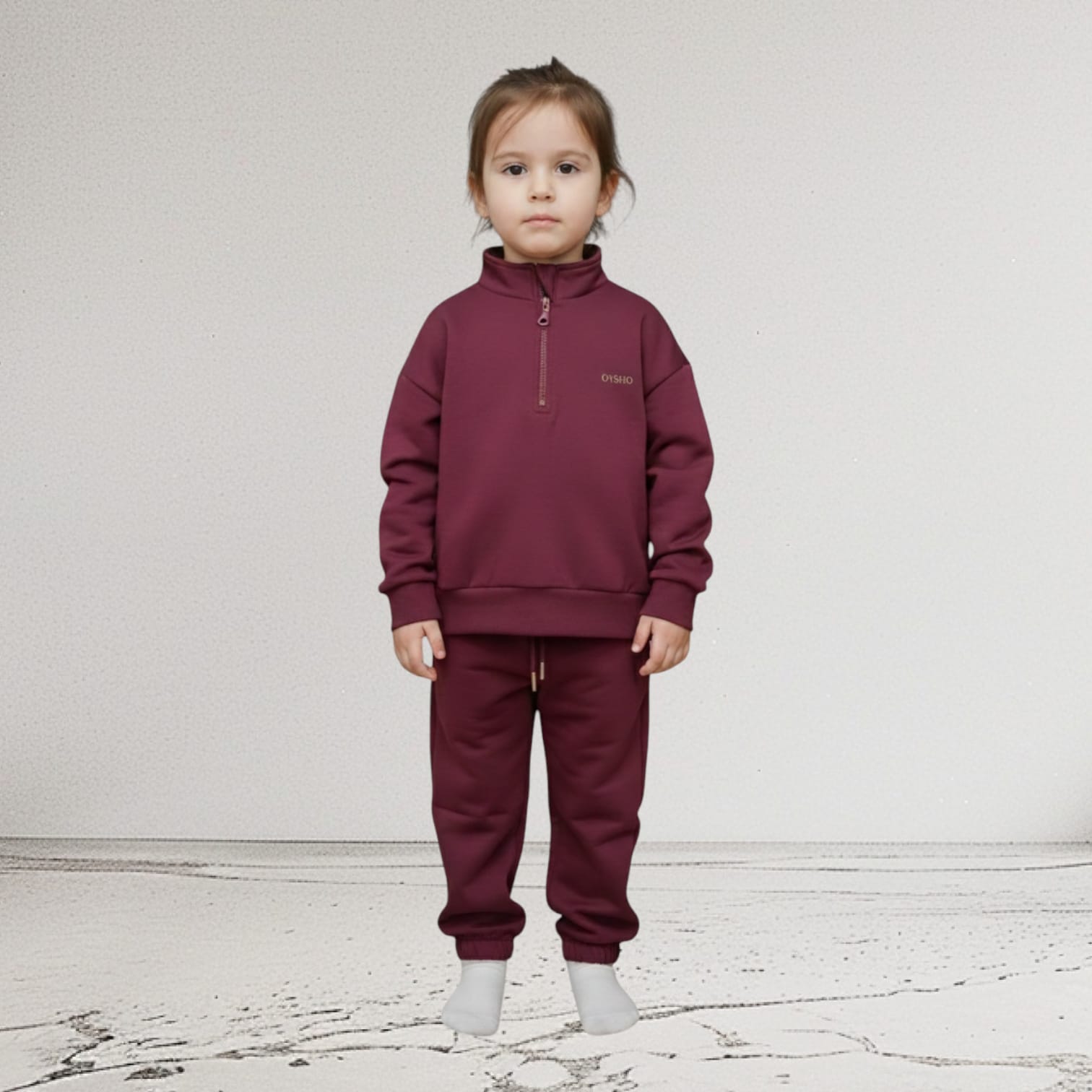 OYSHO MODAL KUMAŞ DİKYAKA FERMUAR TAKIM VİŞNE ÇÜRÜĞÜ