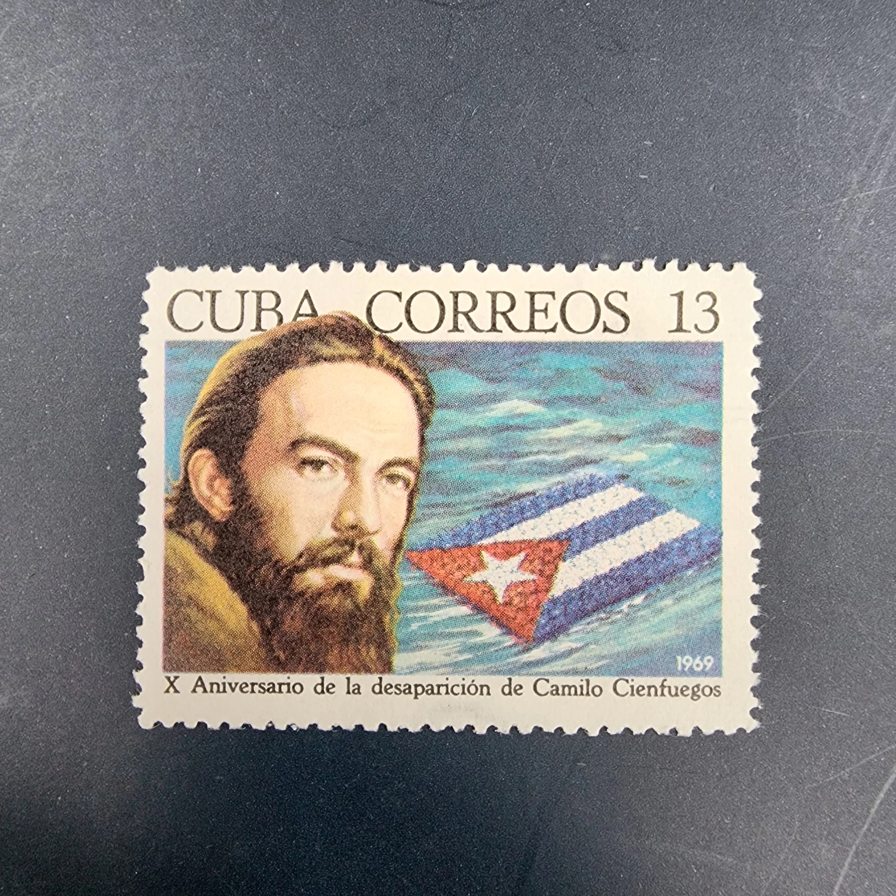 Küba, 1969, Binbaşı Camilo Cienfuego'nun Kayboluşunun 10. Yıldönümü [Mi.Nr:CU 1517]