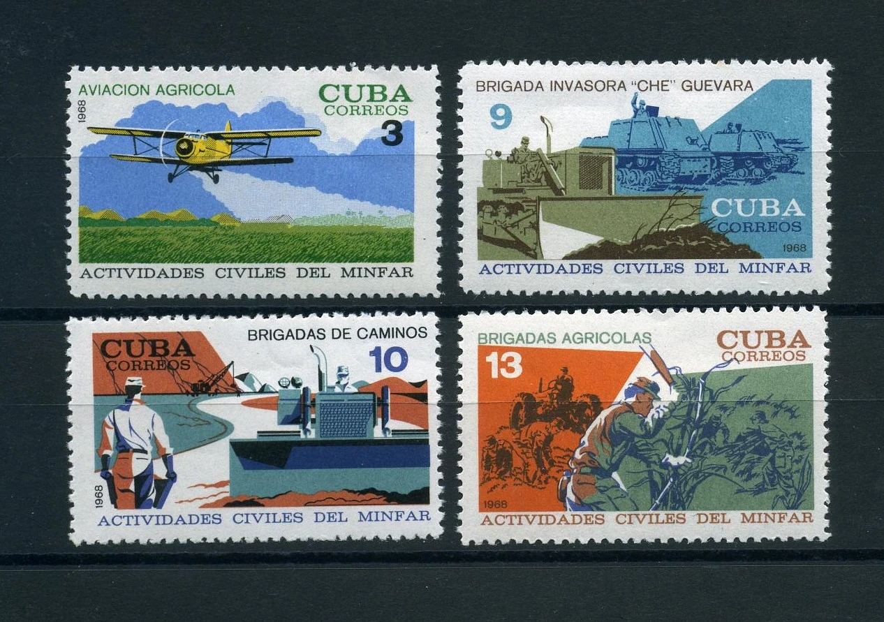 Küba, 1968, Küba Silahlı Kuvvetlerinin Sivil Faaliyetleri [Mi.Nr:CU 1443-1446]