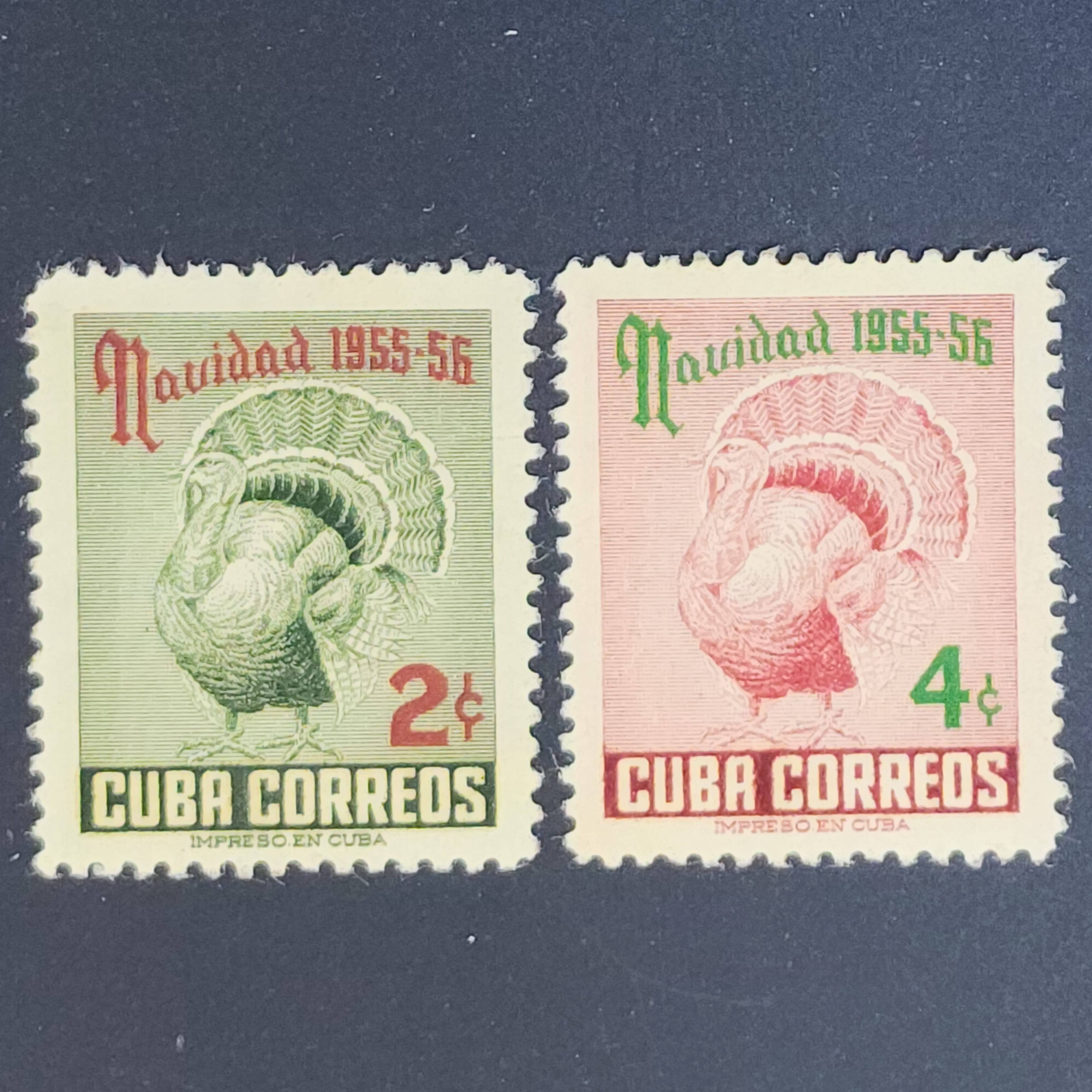 Küba, 1955, Noel Kutlaması [Mi.Nr:CU 477/478]
