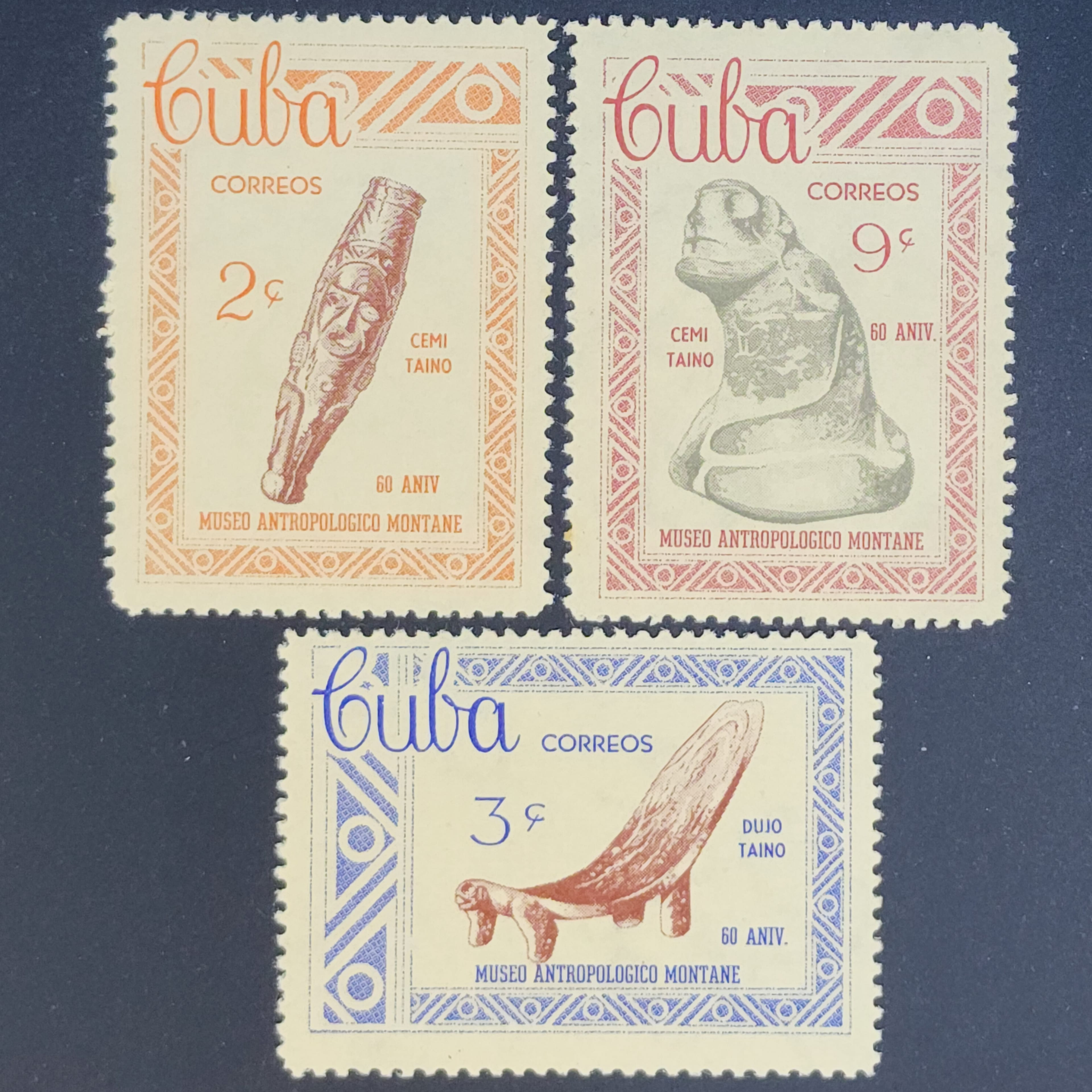 Küba, 1963, Montane Antropoloji Müzesi'nin 60. Yıldönümü [Mi.Nr:CU 849/851]