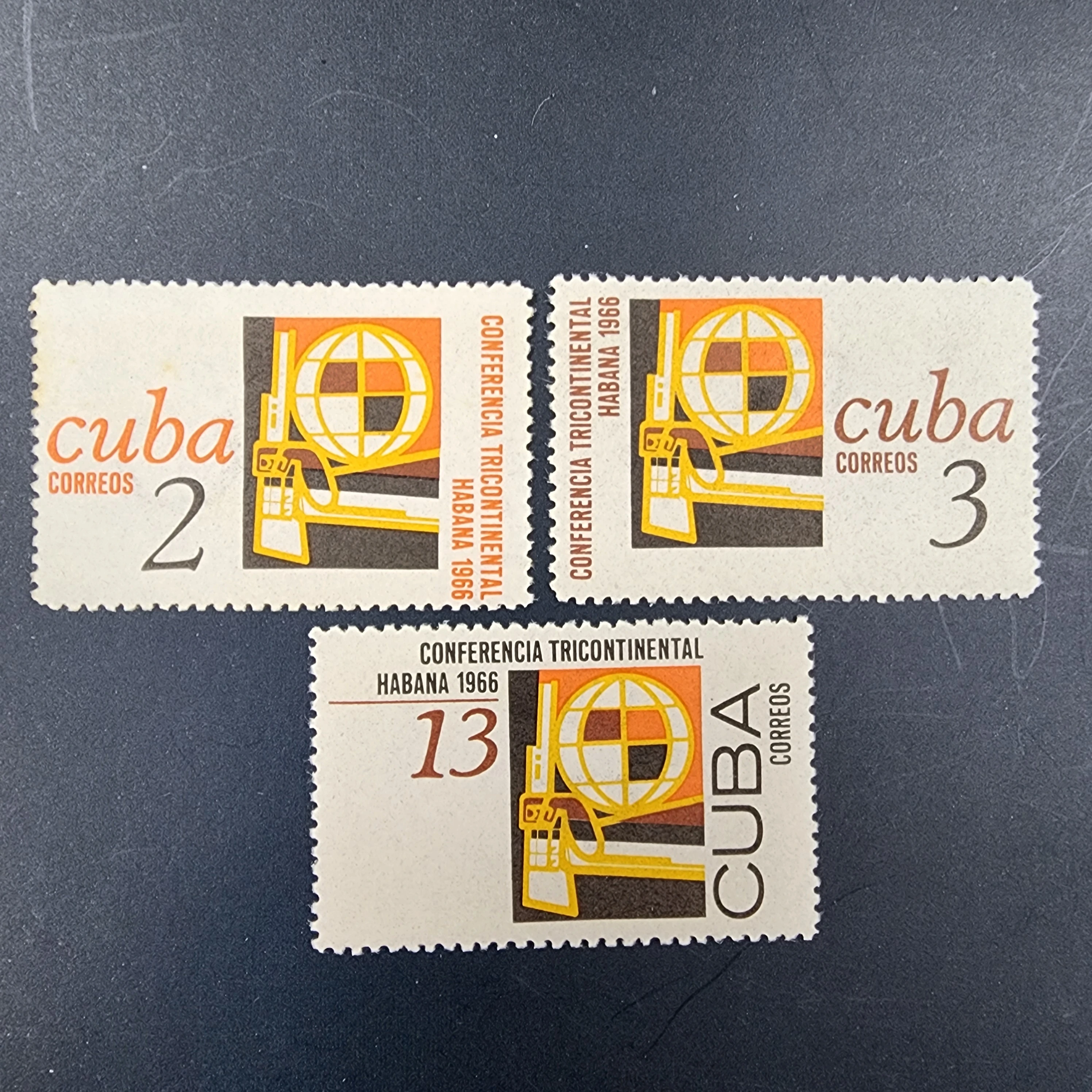 Küba, 1966, Tricontinental Konferansı, Havana [Mi.Nr:CU 1133-1135]