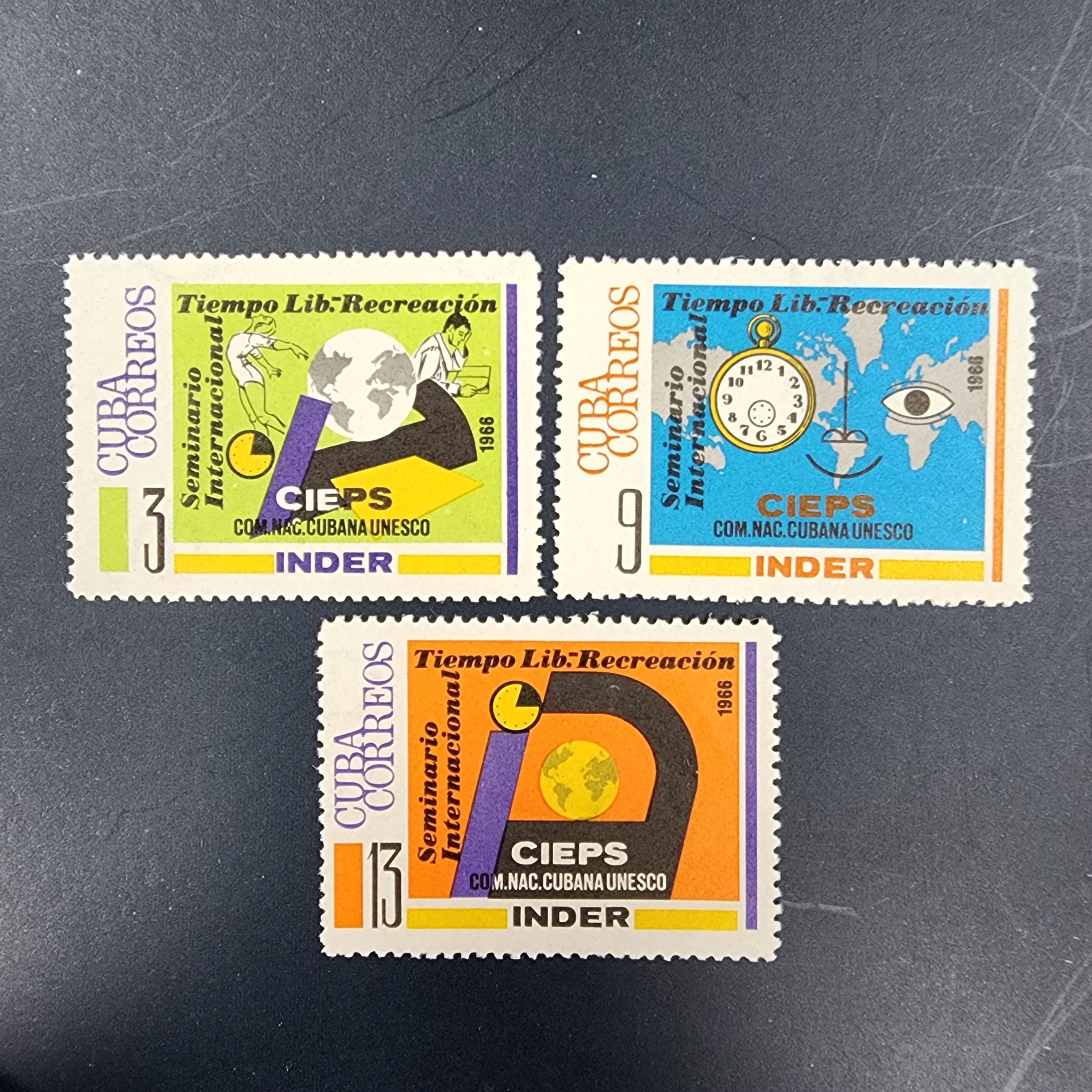 Küba, 1966, Uluslararası Boş Zaman ve Rekreasyon Semineri [Mi.Nr:CU 1243-1245]