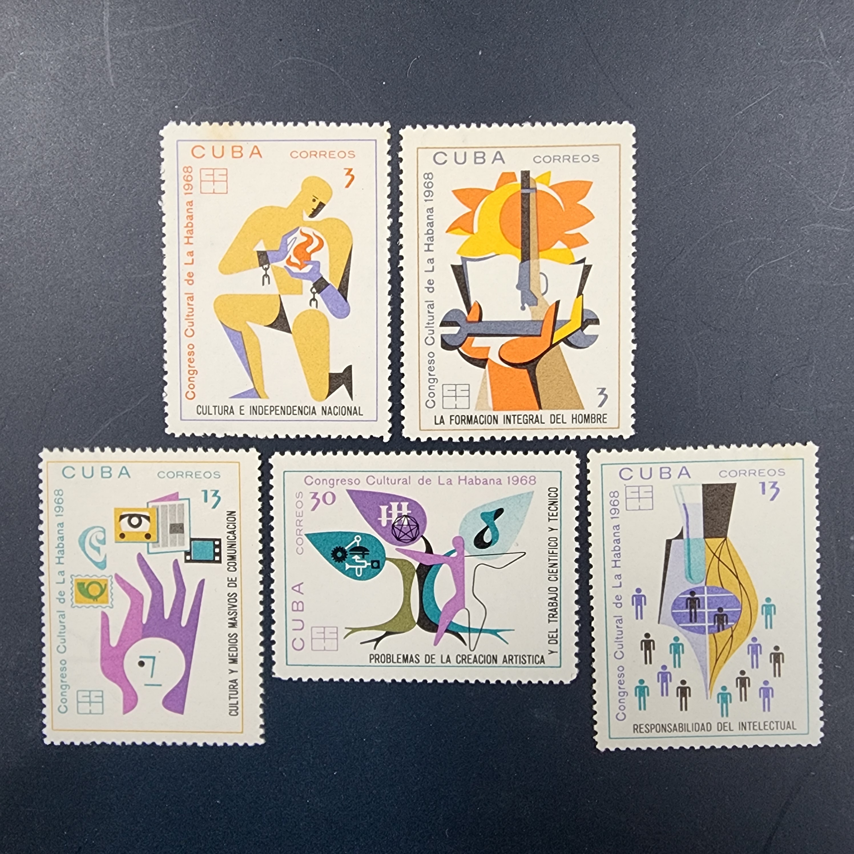 Küba, 1968, Kültür Kongresi, Havana [Mi.Nr:CU 1389/1393]