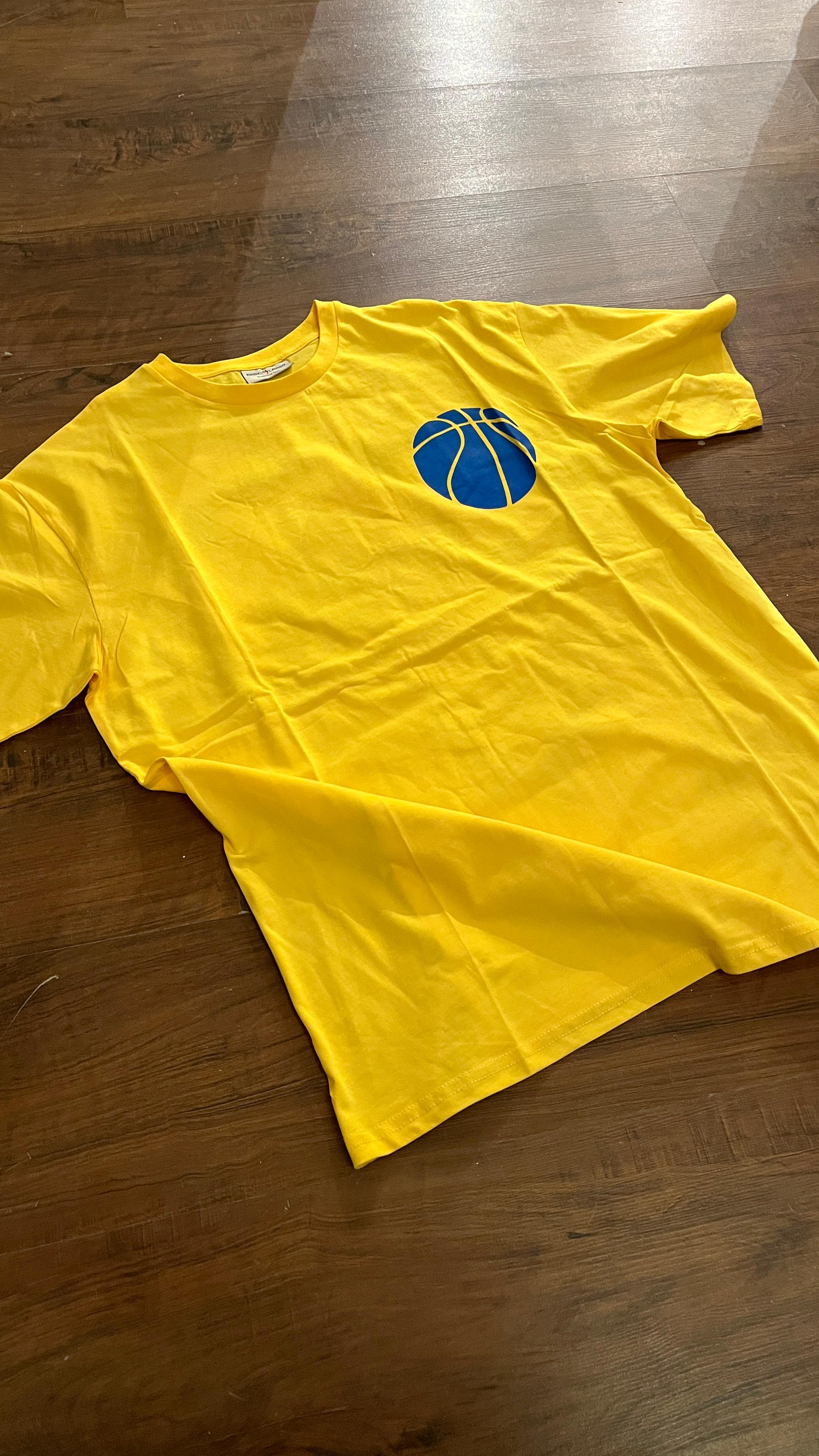 Sarı Basketbal Baskılı Tshirt