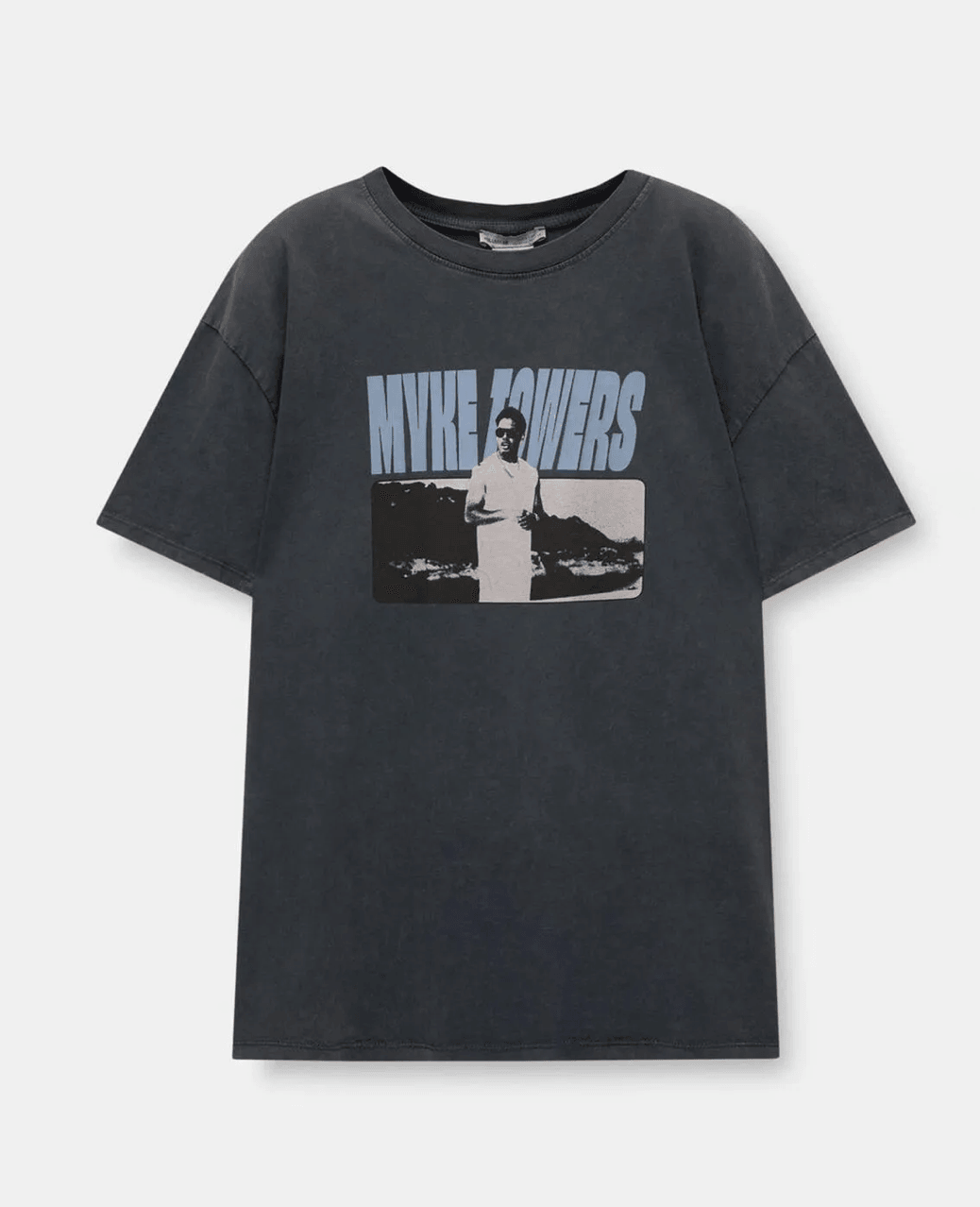Myke Towers Yıkamalı Tshirt
