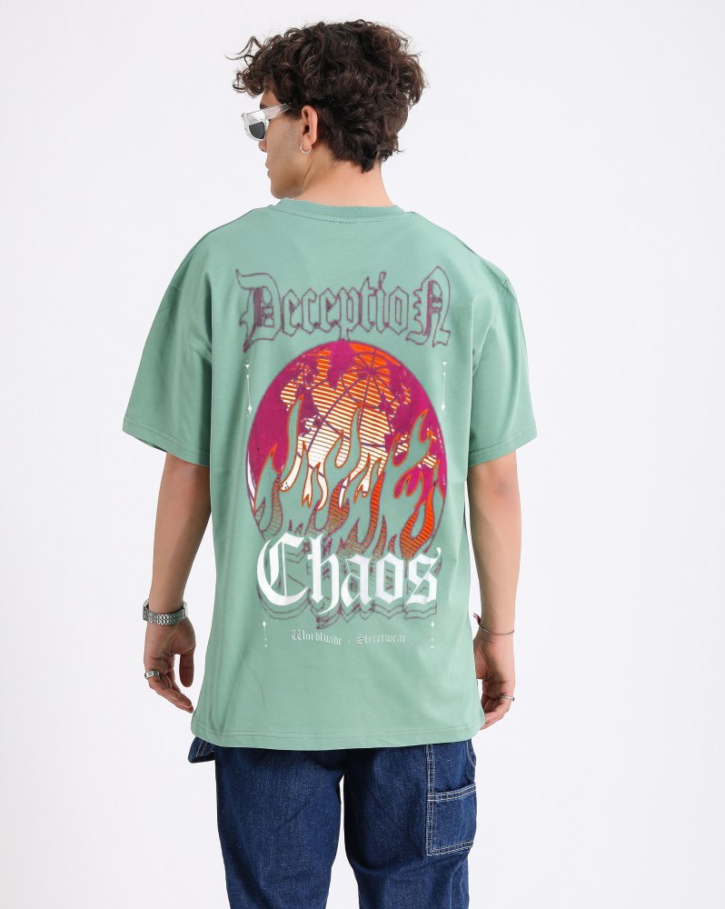 Deception Chaos Baskılı Mint T-Shirt