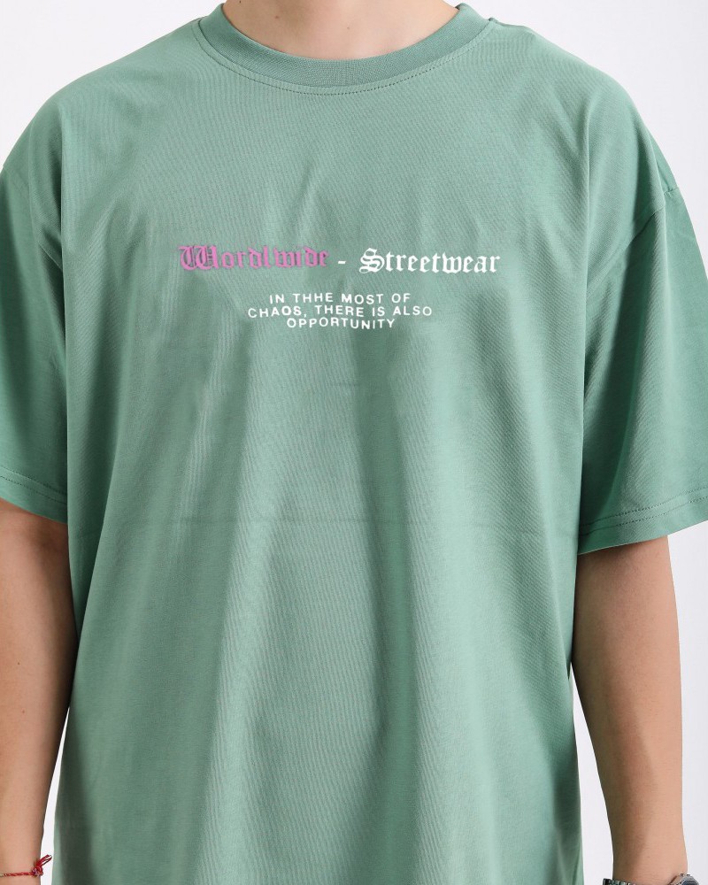Deception Chaos Baskılı Mint T-Shirt