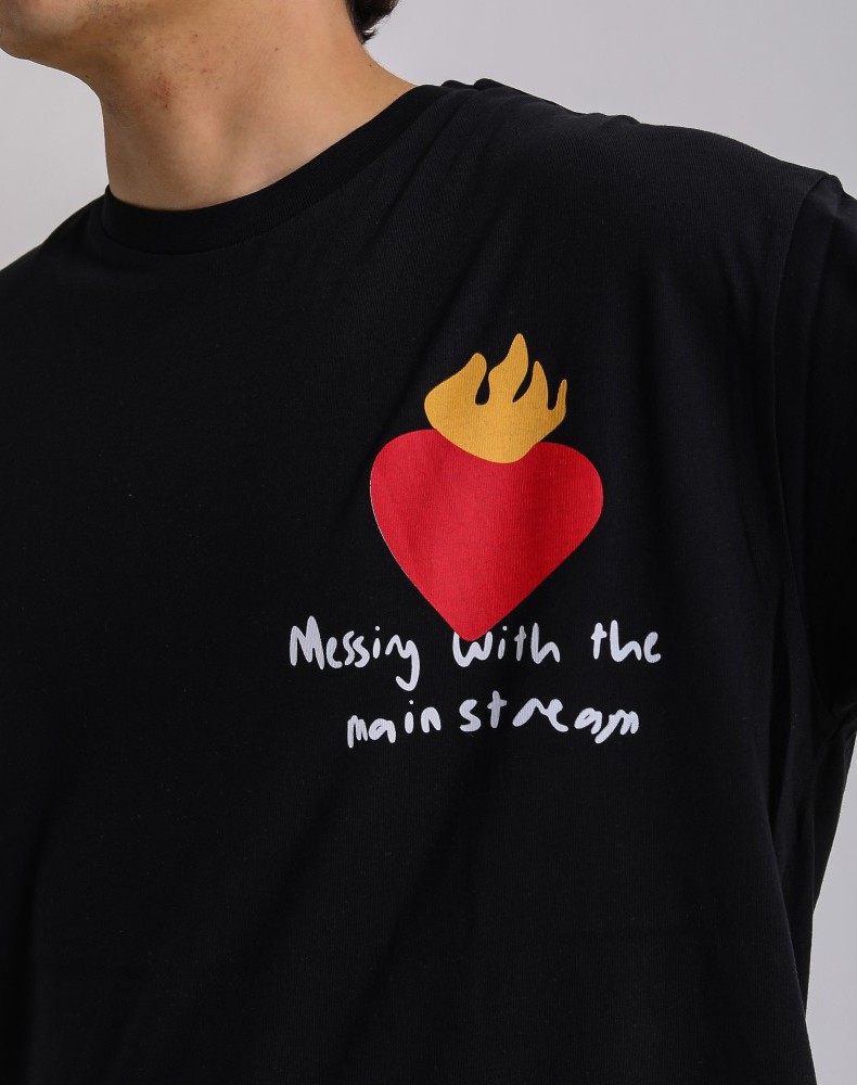 Flame Heart Baskılı Tshirt