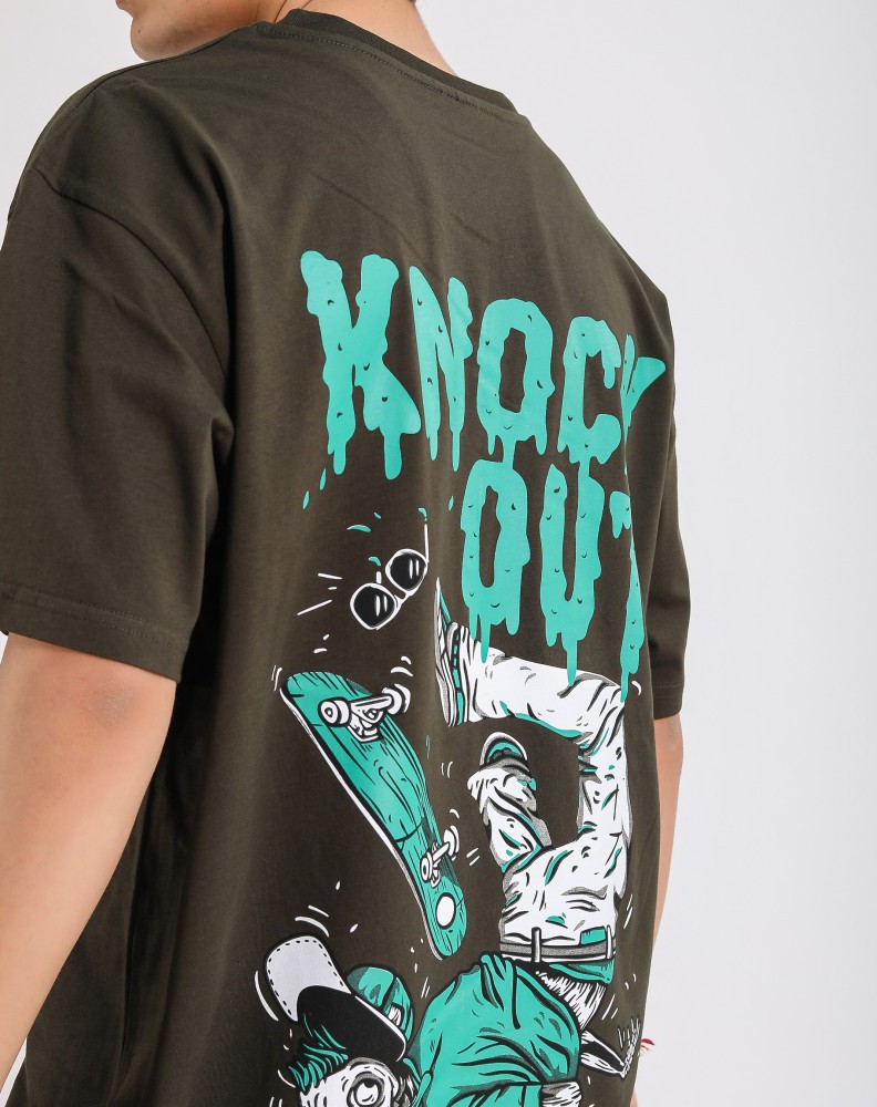 Knock Out Skater Baskılı Tshirt