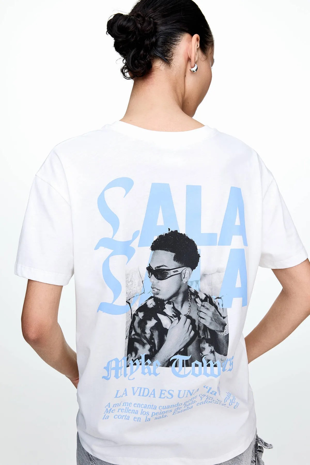 Myke Towers Beyaz Tshirt