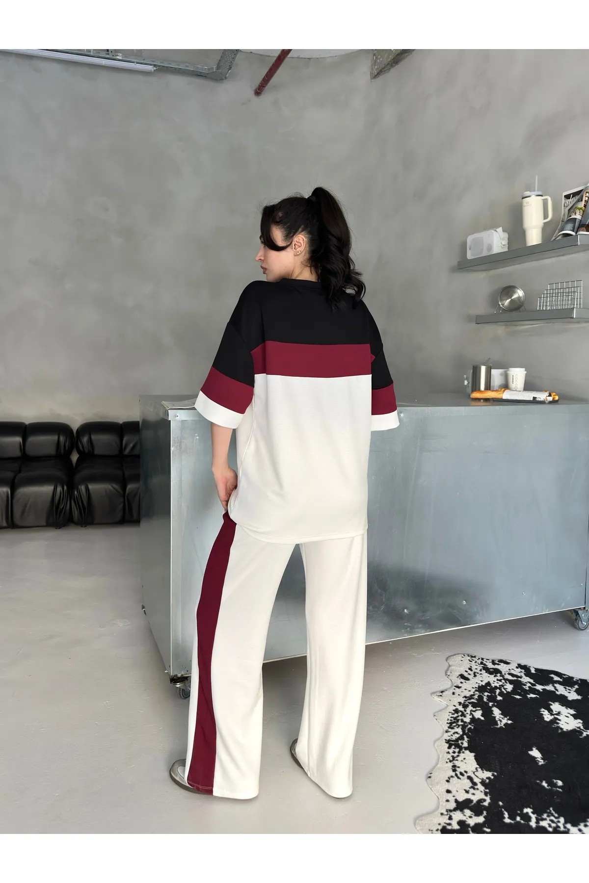 Siyah Bordo Renkli Modal Takım 