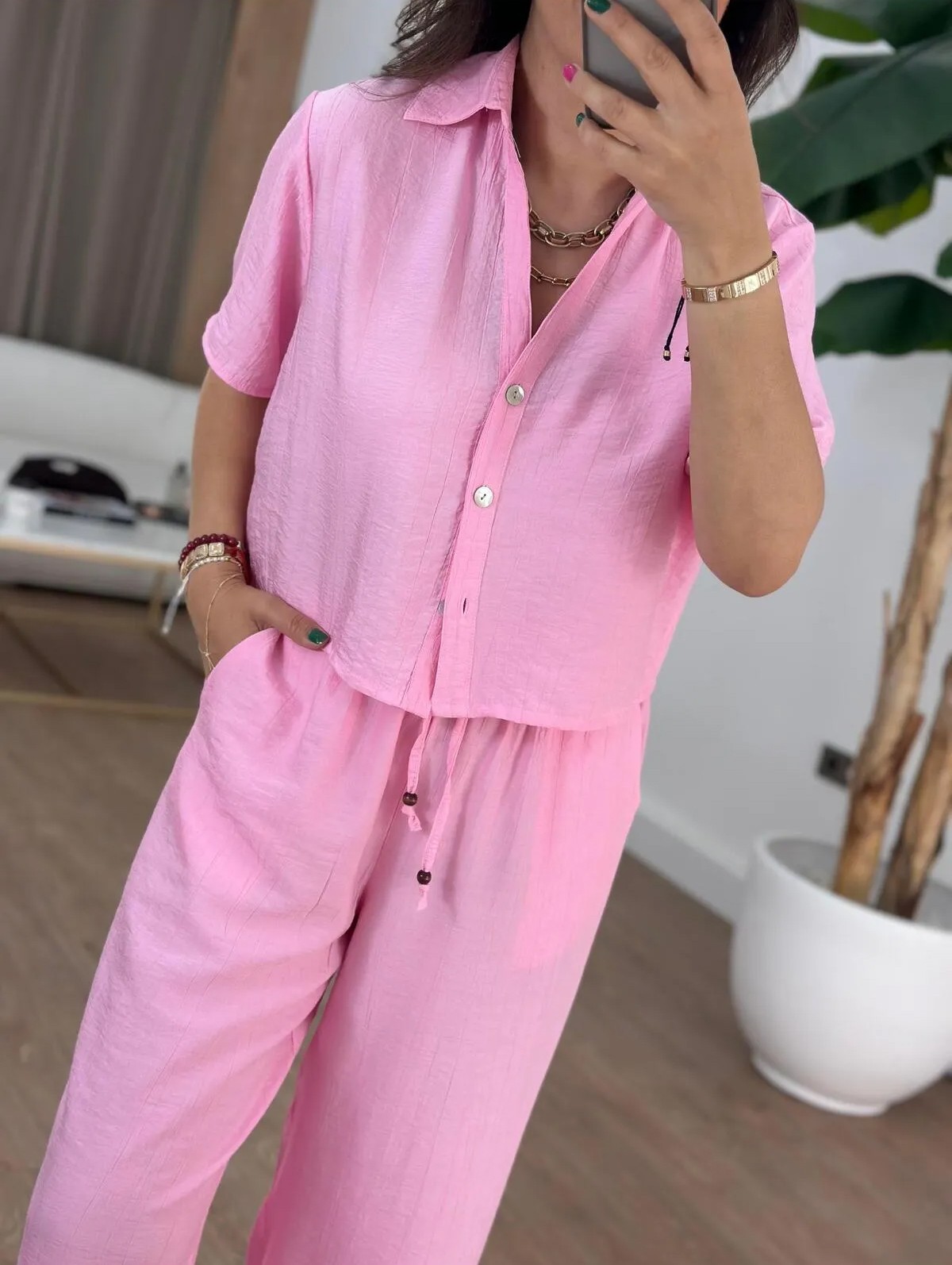 Pembe Keten Takım