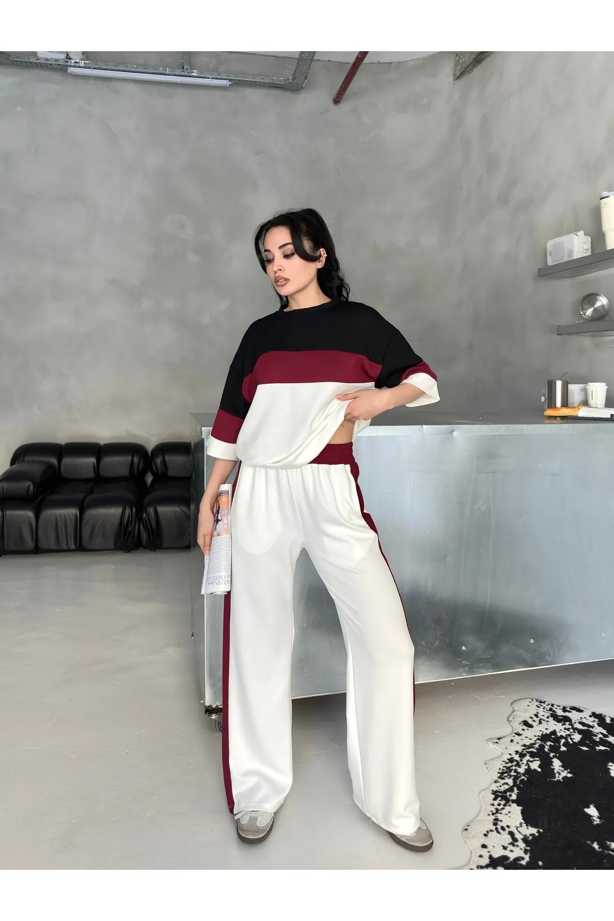 Siyah Bordo Renkli Modal Takım 