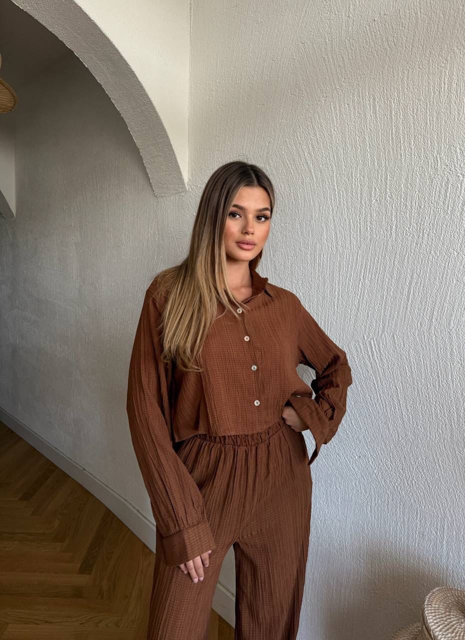 Kahverengi Keten Takım
