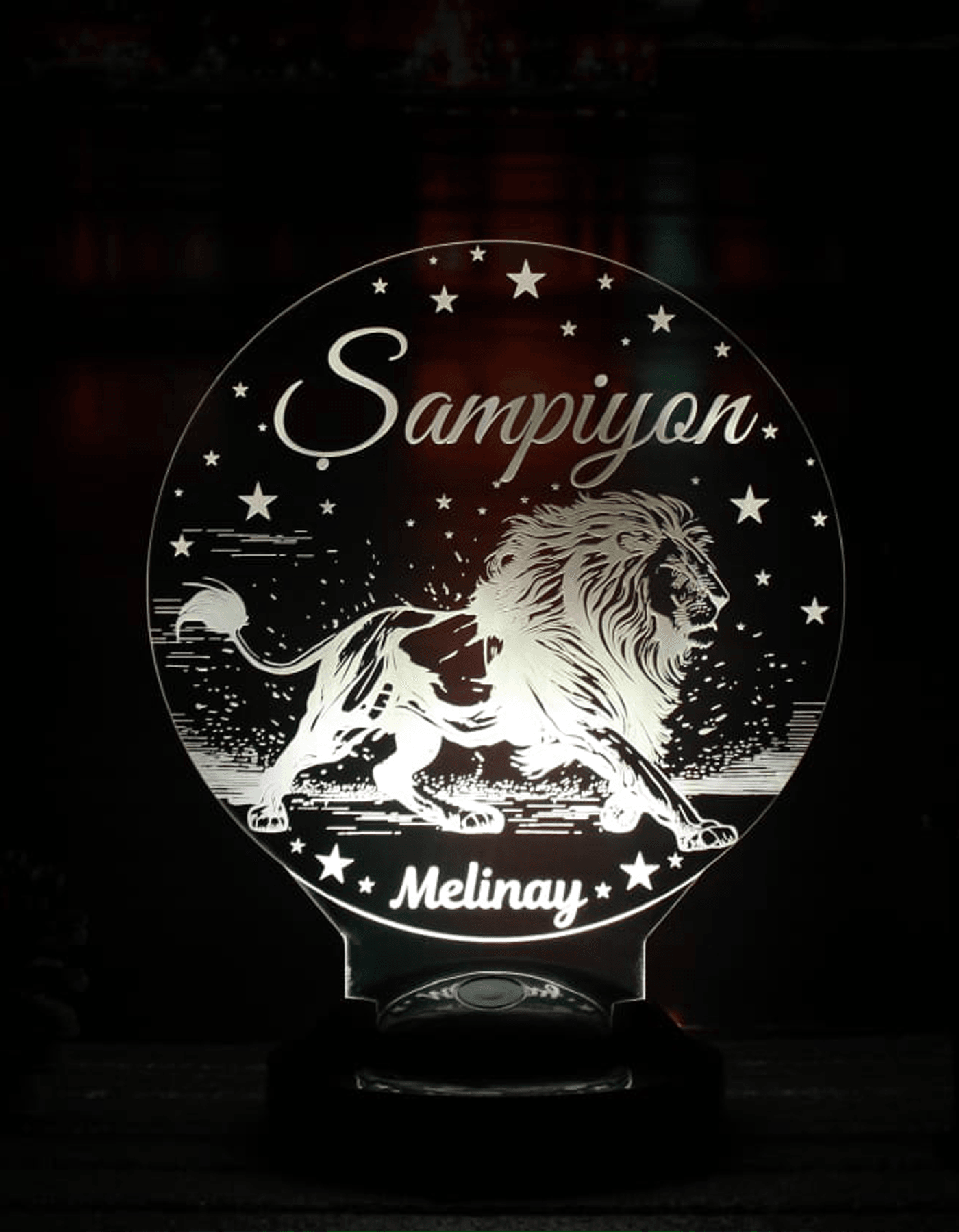 Şampiyon Taraftar Temalı 3D LED Lamba | Kişiye Özel Anlamlı Hediye - LoveLamp