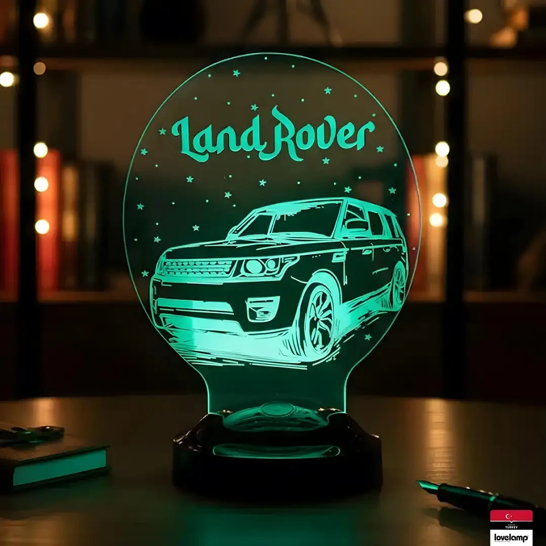 Land Rover Temalı 3D LED Lamba | Arazi Aracı Tutkunlarına Özel Hediye - LoveLamp