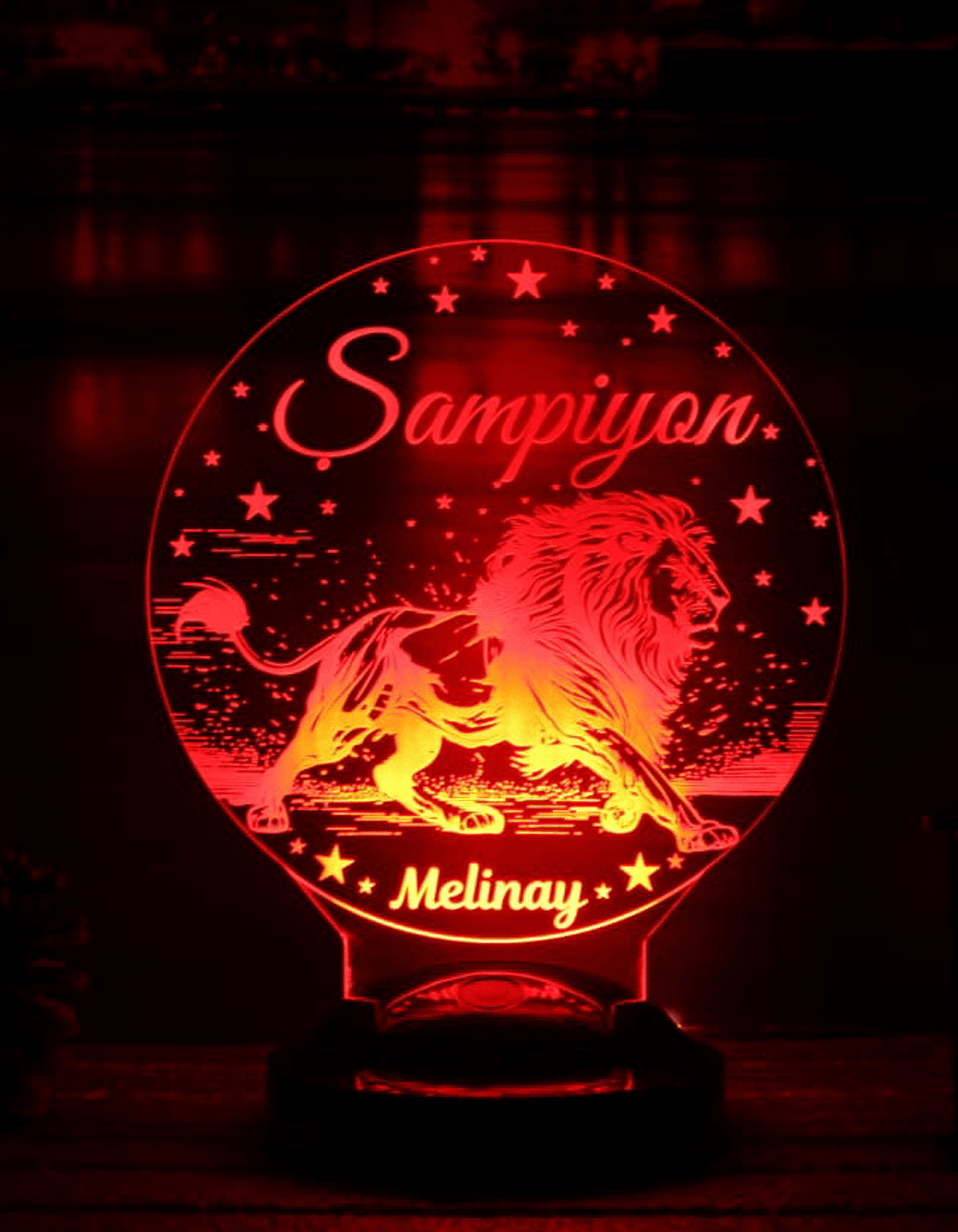 Şampiyon Taraftar Temalı 3D LED Lamba | Kişiye Özel Anlamlı Hediye - LoveLamp