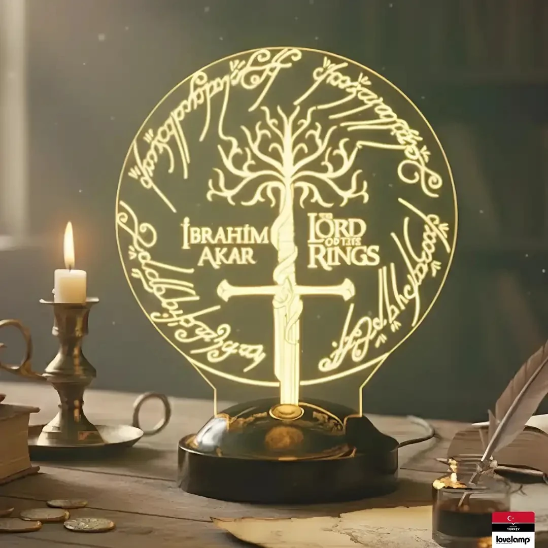 Lord of The Rings 3D LED Lamba | Yüzüklerin Efendisi Hediyesi - LoveLamp