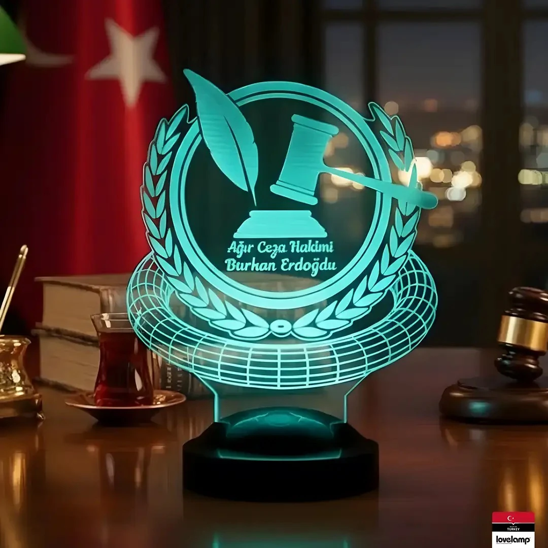Hakim Temalı 3D LED Lamba | Kişiye Özel Mesleki Anlamlı Hediye - LoveLamp