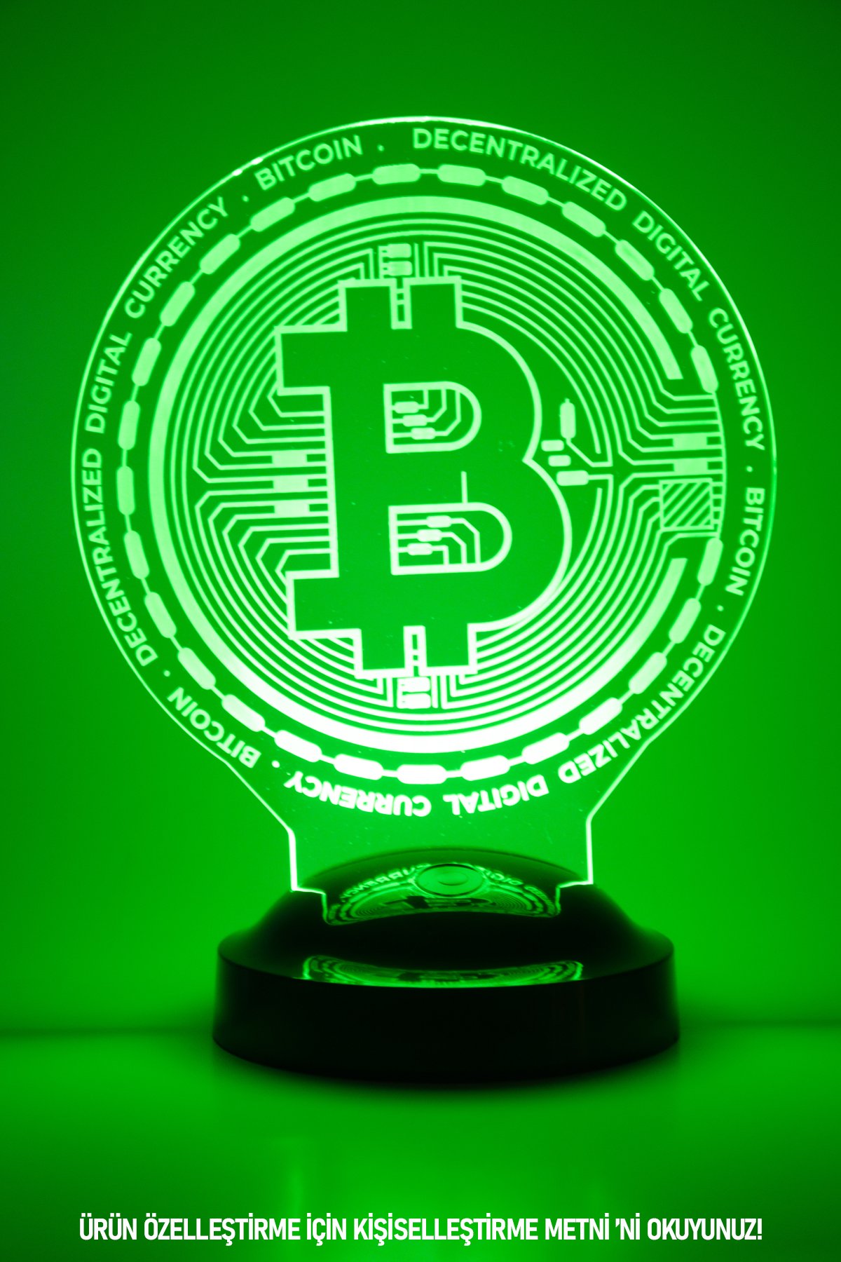 Bitcoin Temalı 3D LED Lamba | Kripto Para Tutkunlarına Özel Hediye - LoveLamp