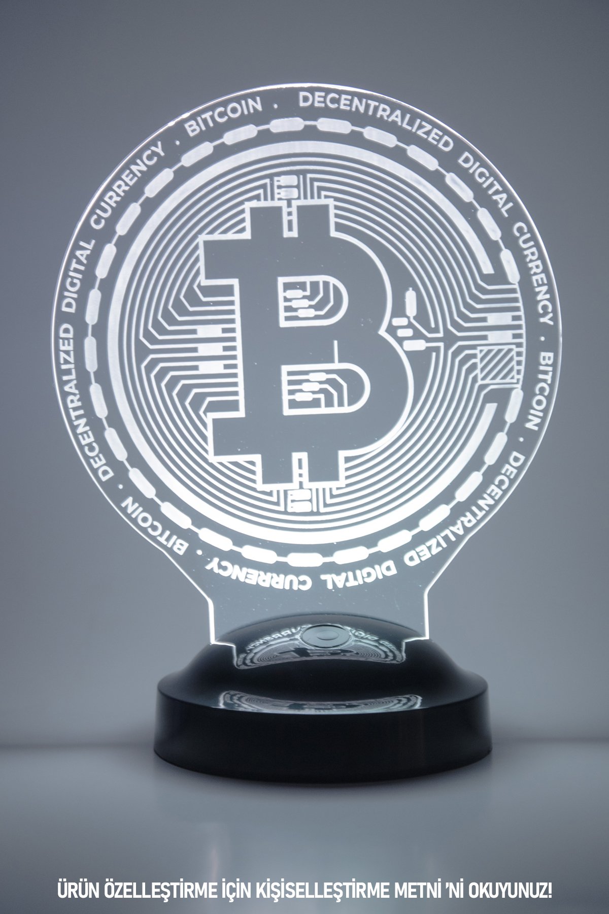Bitcoin Temalı 3D LED Lamba | Kripto Para Tutkunlarına Özel Hediye - LoveLamp