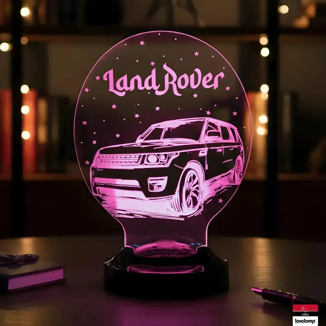 Land Rover Temalı 3D LED Lamba | Arazi Aracı Tutkunlarına Özel Hediye - LoveLamp