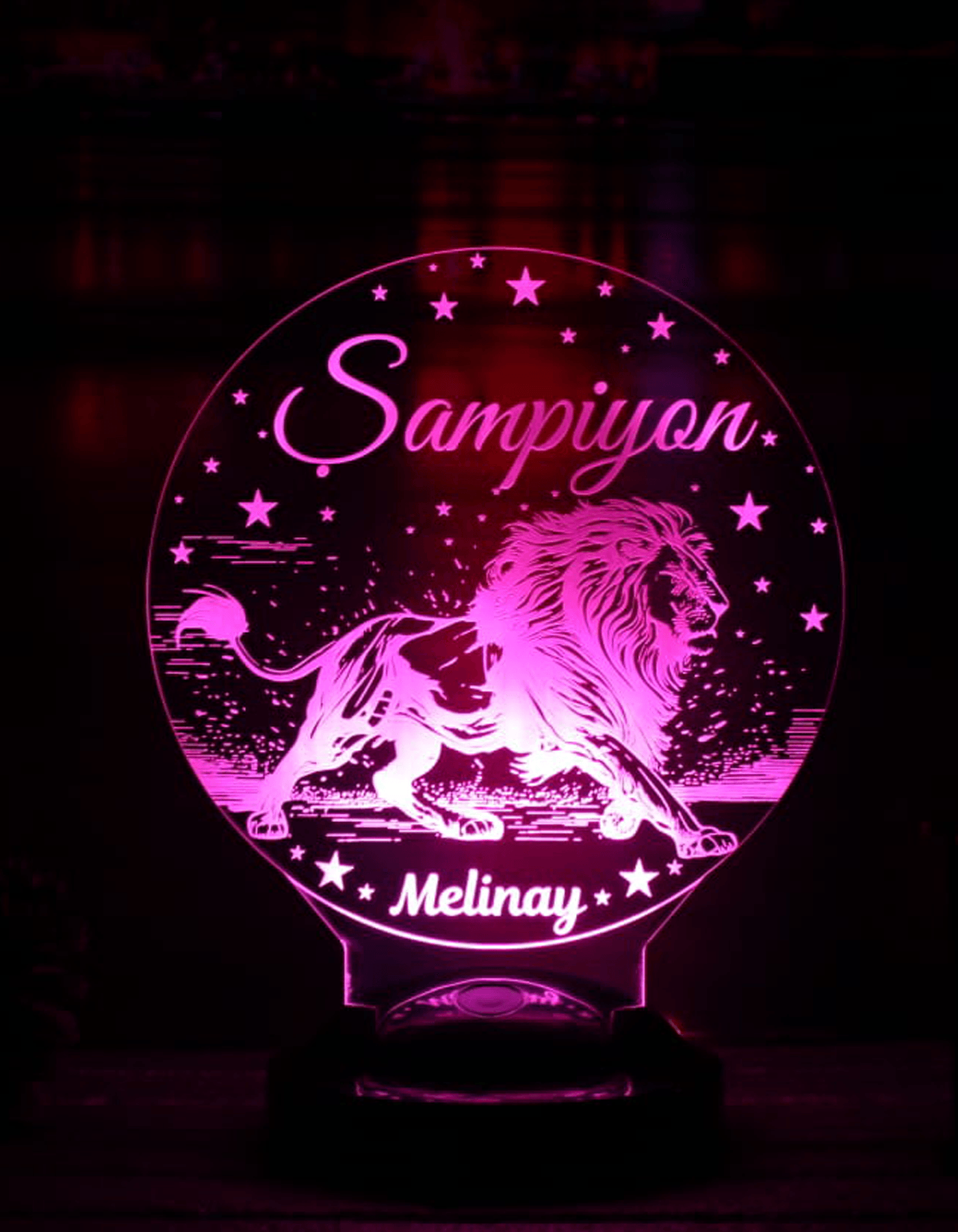 Şampiyon Taraftar Temalı 3D LED Lamba | Kişiye Özel Anlamlı Hediye - LoveLamp