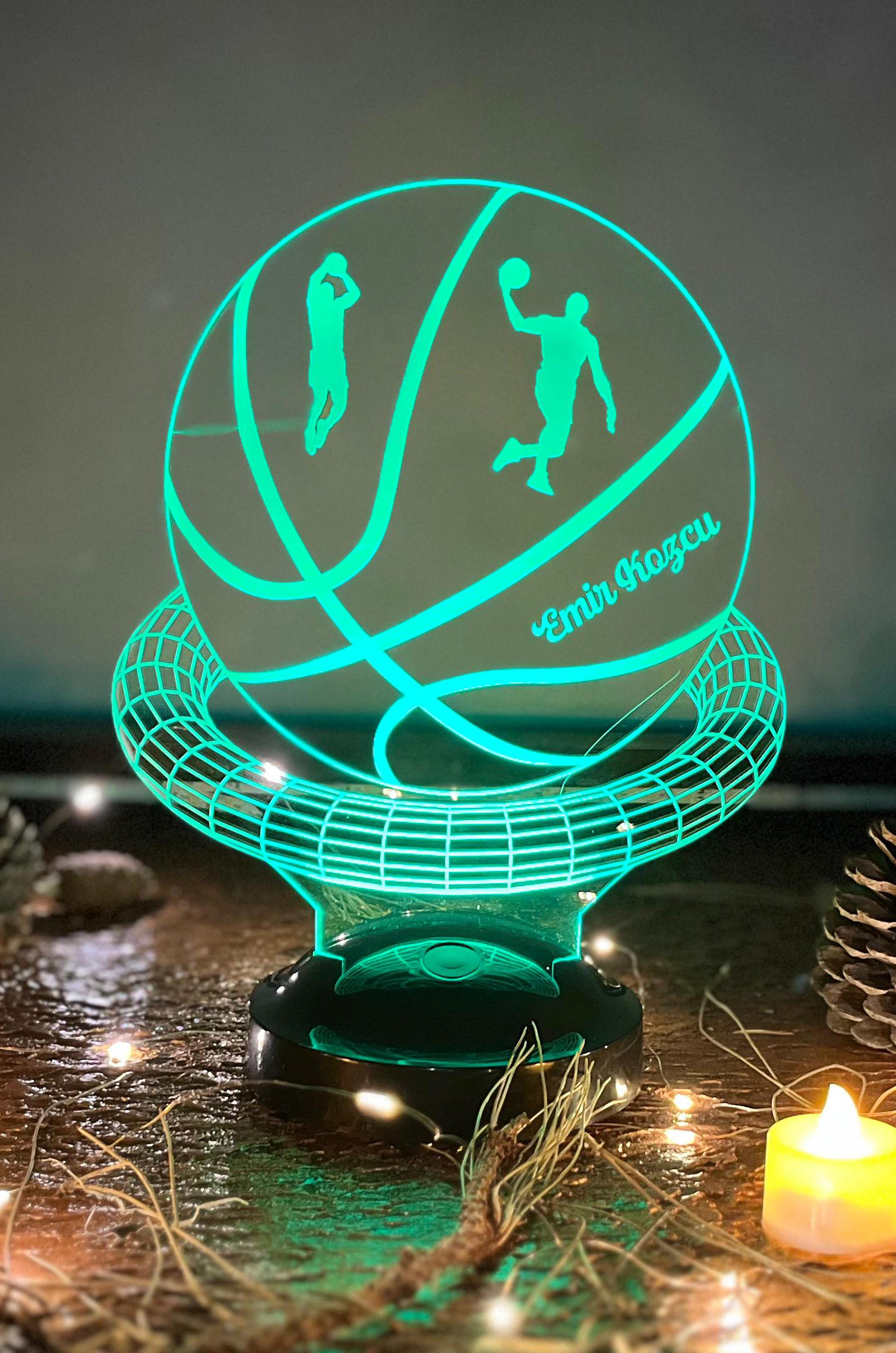 Basketbol Temalı 3D LED Lamba | Spor Severlere Özel Hediye - LoveLamp