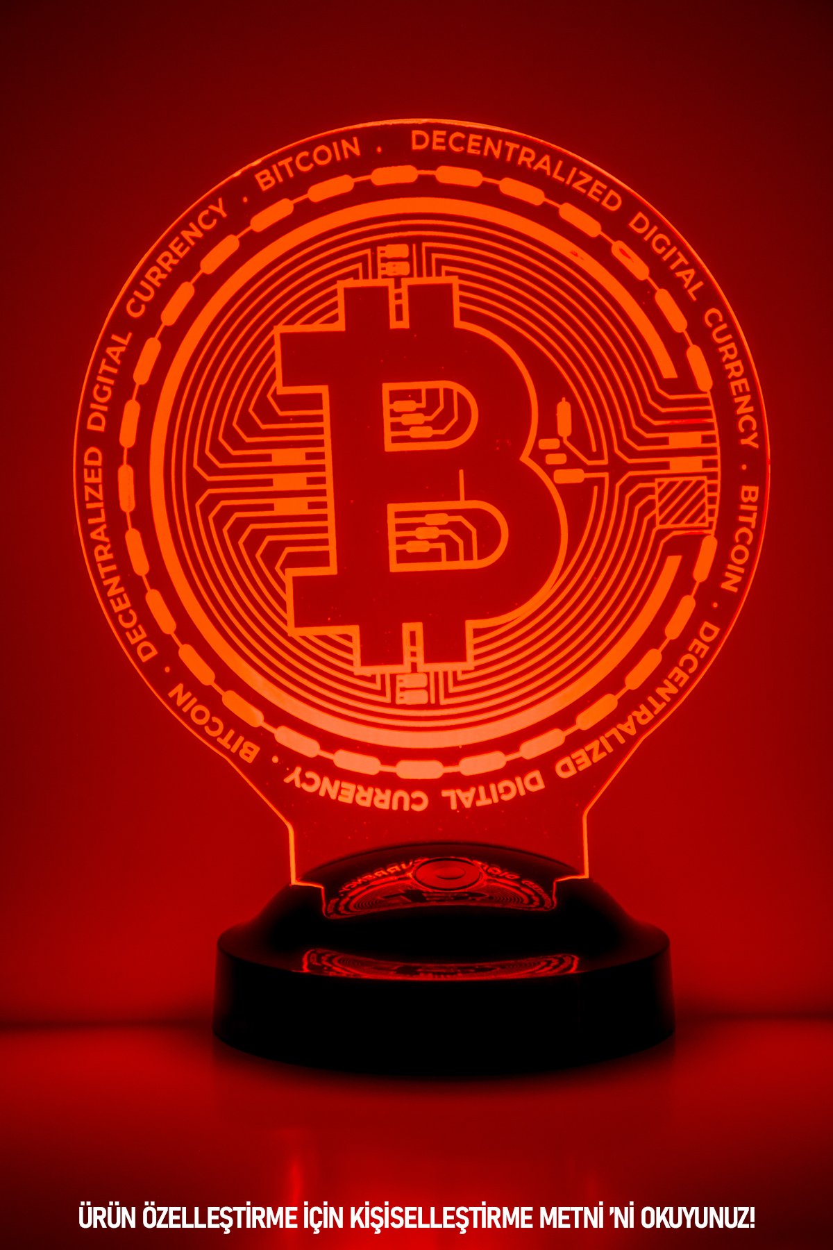 Bitcoin Temalı 3D LED Lamba | Kripto Para Tutkunlarına Özel Hediye - LoveLamp