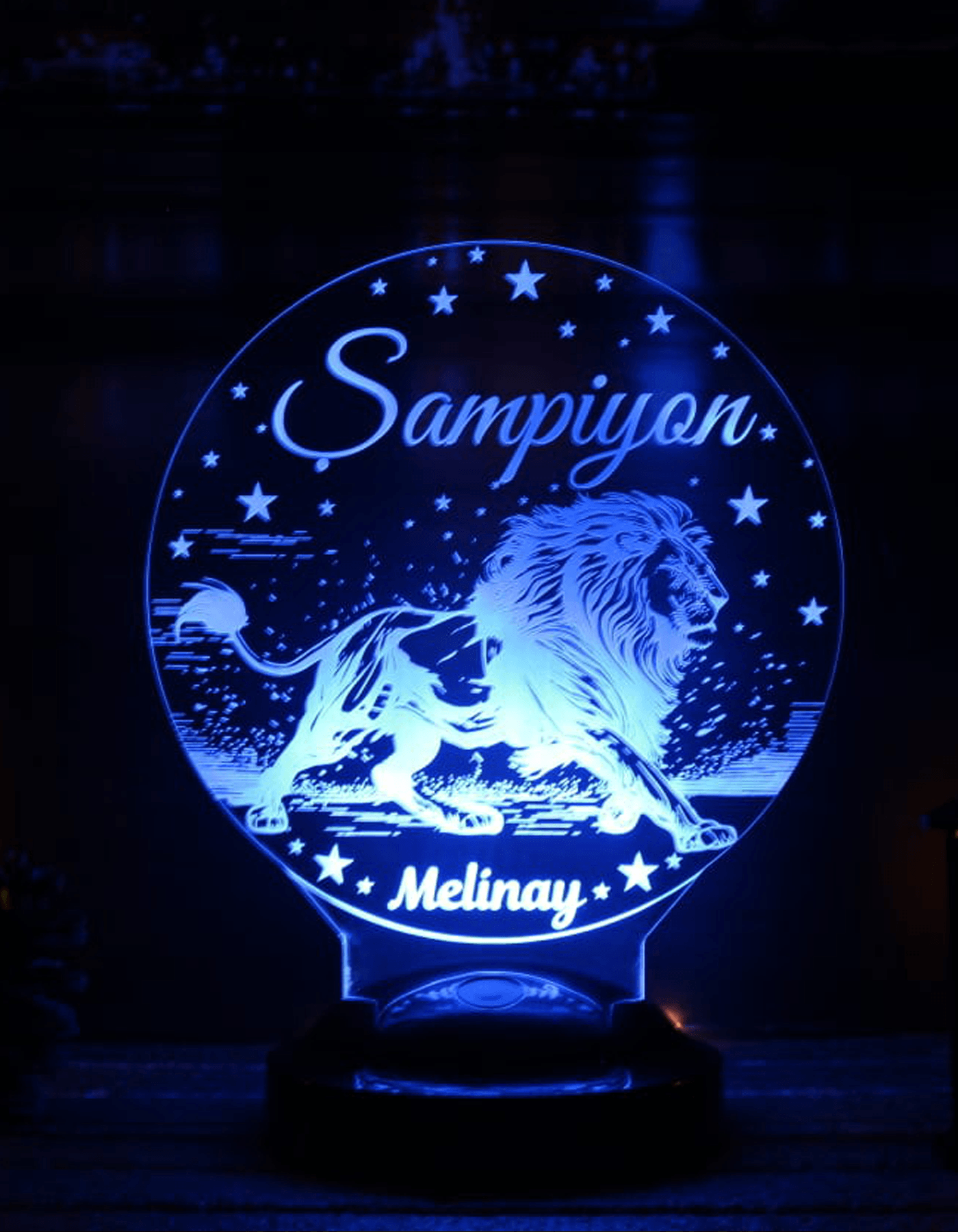 Şampiyon Taraftar Temalı 3D LED Lamba | Kişiye Özel Anlamlı Hediye - LoveLamp