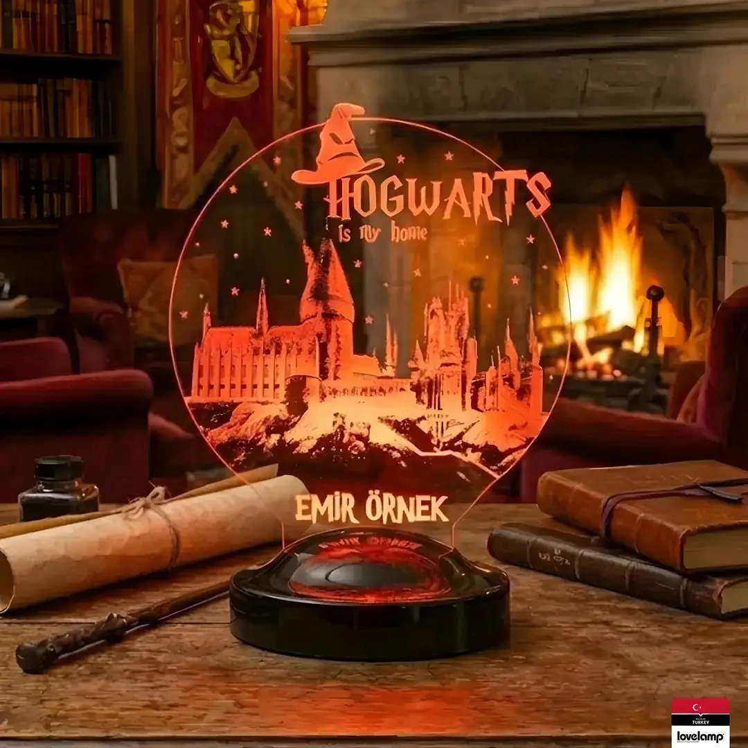 Harry Potter Hogwarts 3D LED Lamba | Özel Hayran Hediyesi - LoveLamp